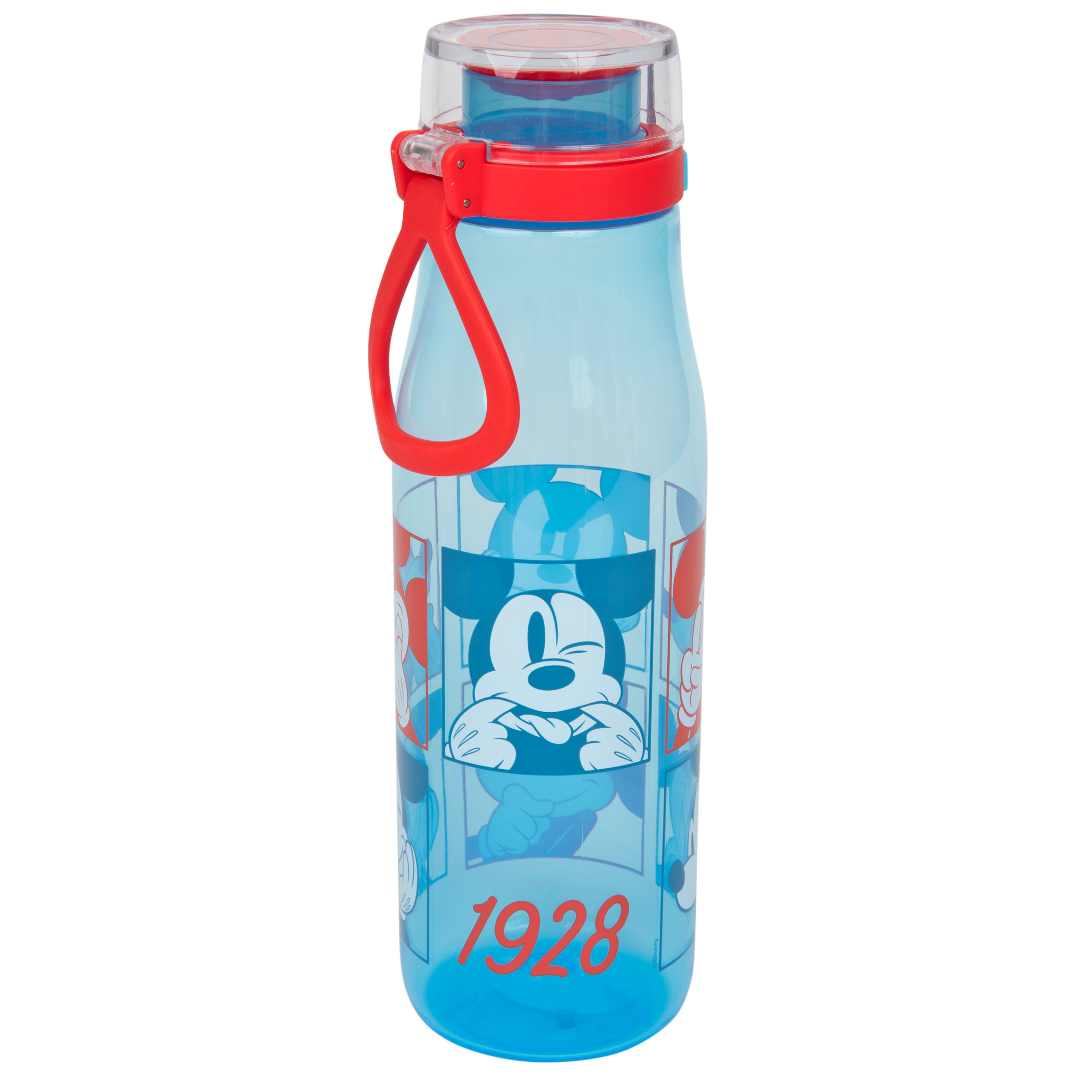 Disney Mickey Mouse Mood and Faces 25 oz. Silicone Handle Water Bottle