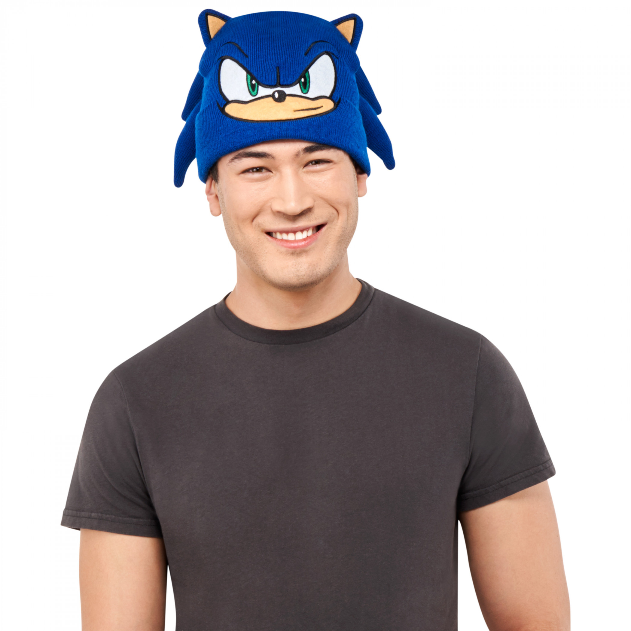 Sonic the Hedgehog Character Face Costume Knit Beanie