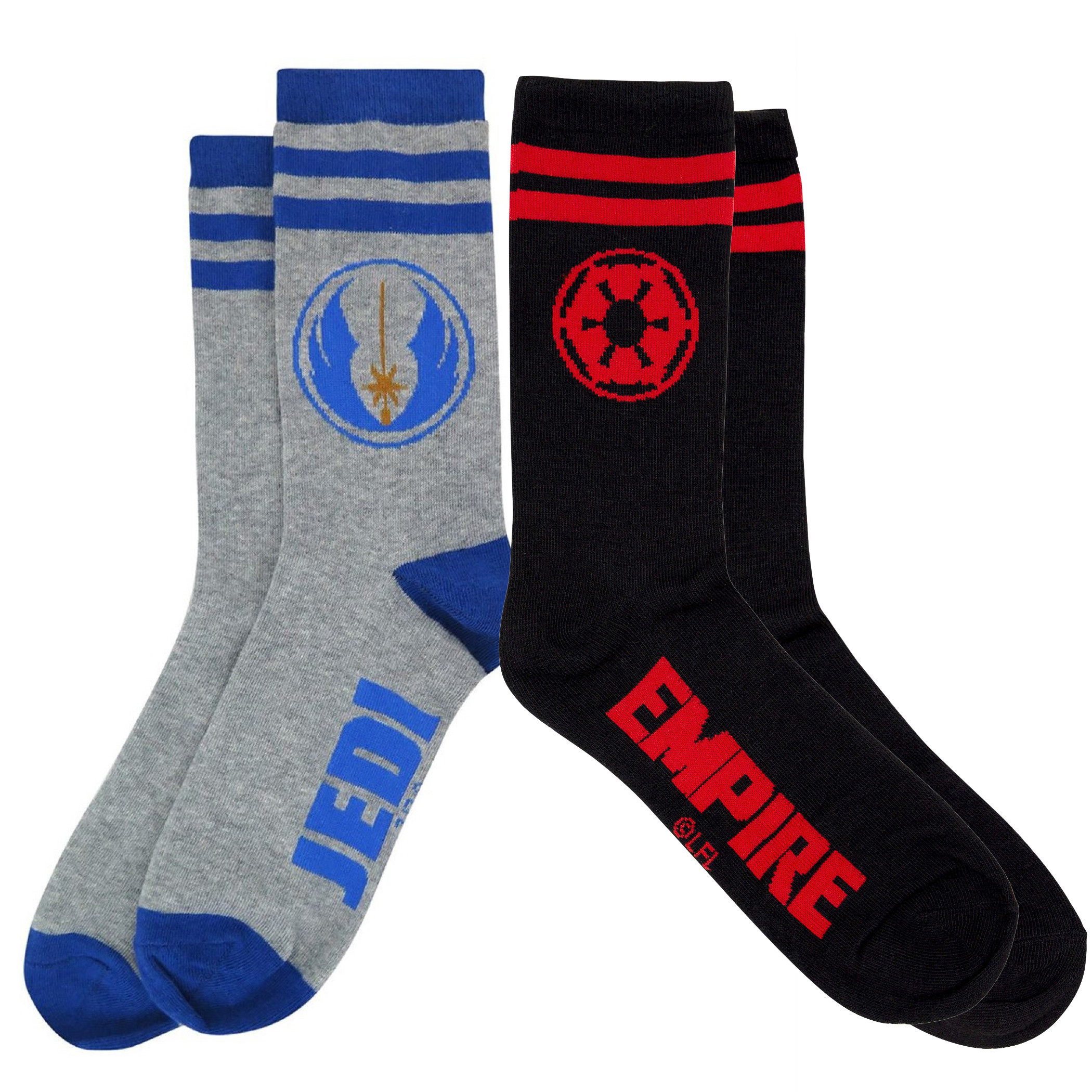 Star Wars Jedi and Empire Symbols Crew Socks 2-Pair Pack
