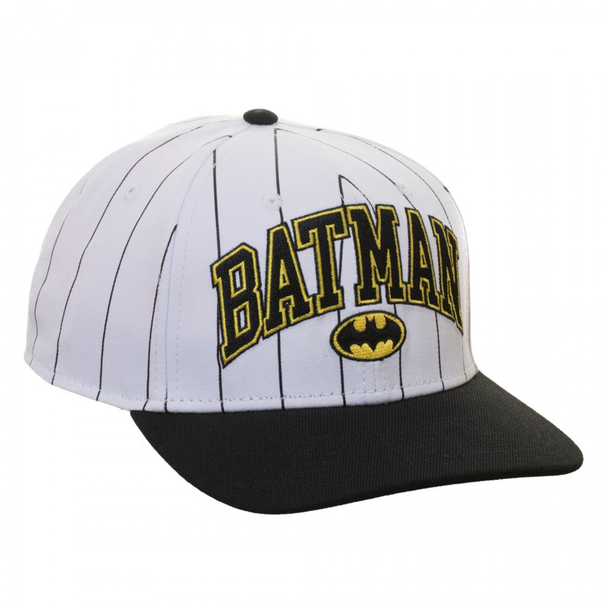 Batman Pinstripe Pre-Curved Adjustable Snapback Hat