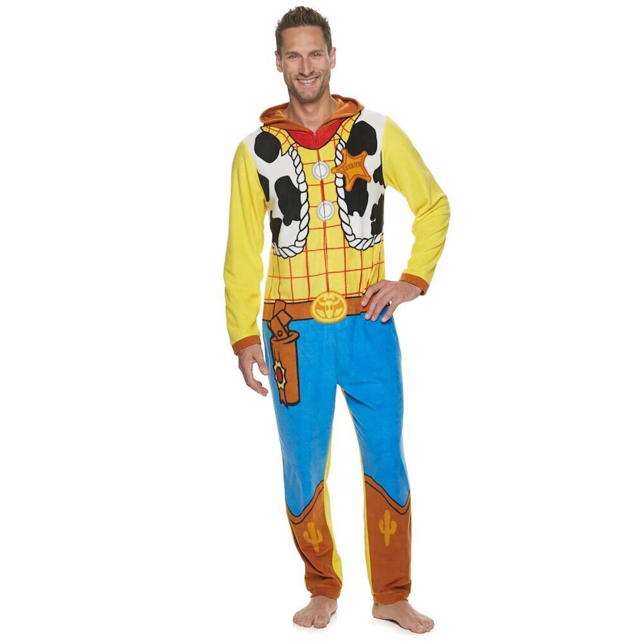 Toy Story's Woody Hooded Costume Micro Fleece Union Suit