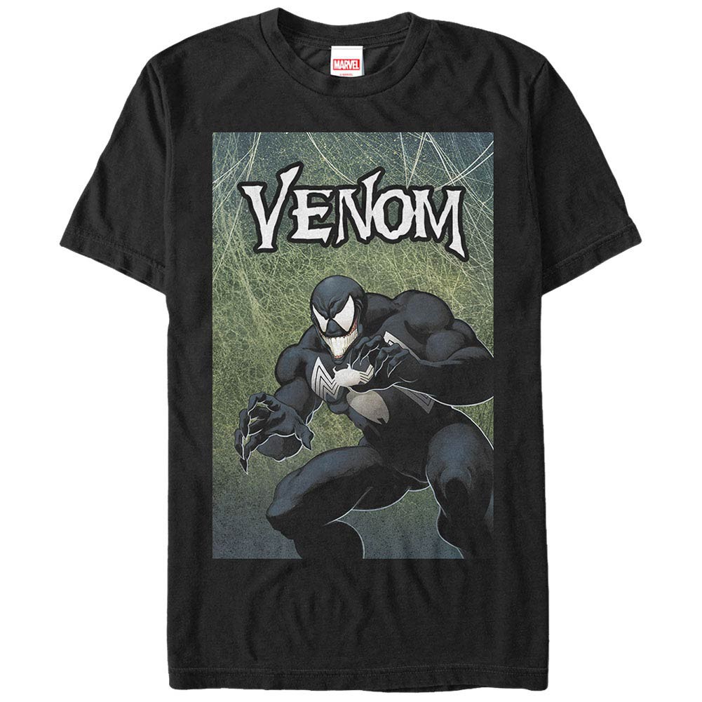 Spider-Man Venom Cover Men's Black T-Shirt