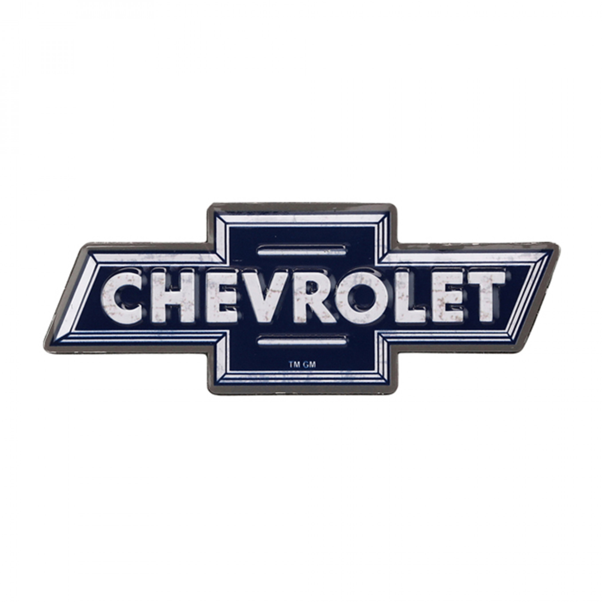 Chevrolet Classic Styled Bowtie Logo Embossed Tin Magnet