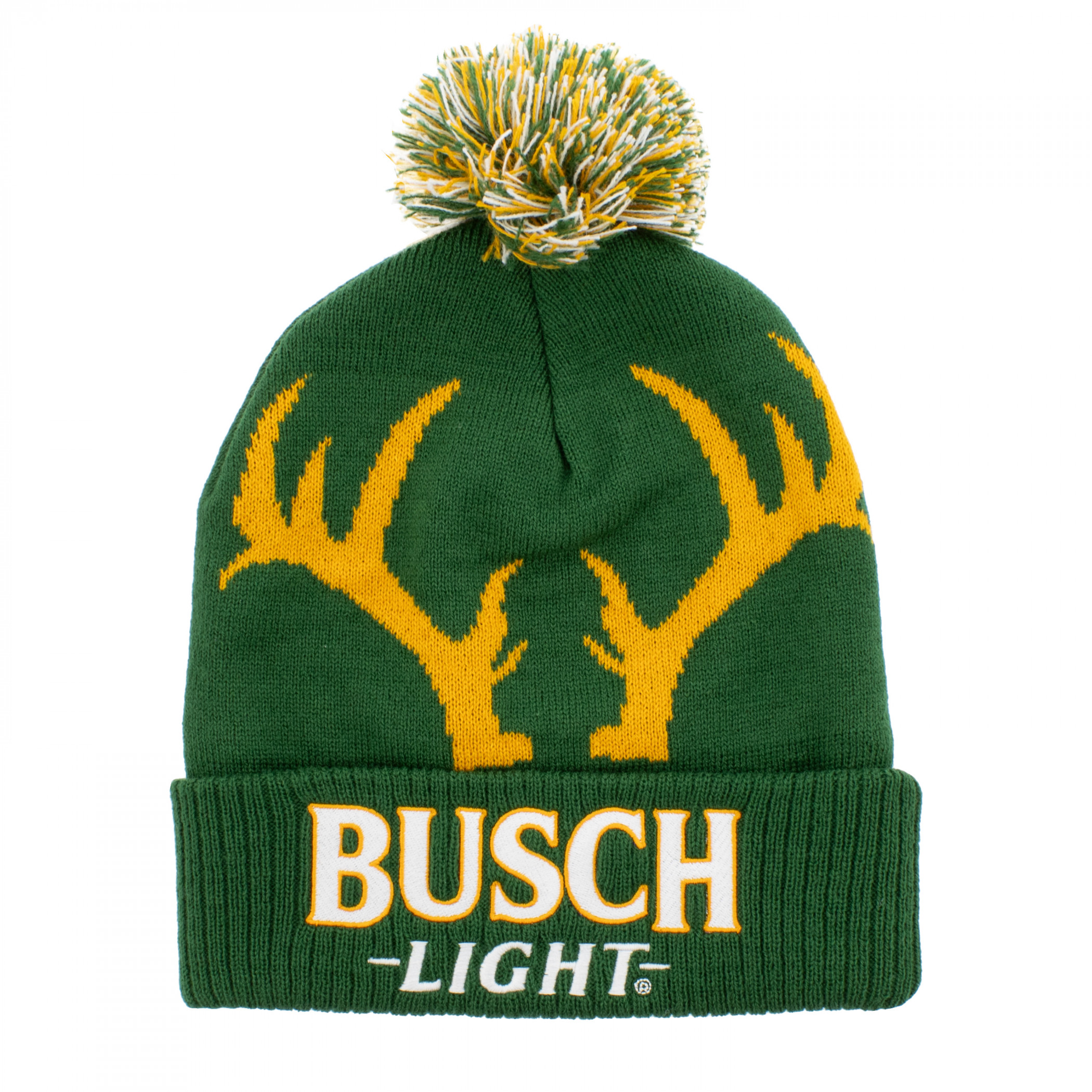 Busch Light Hunting Antlers Beanie with Pom