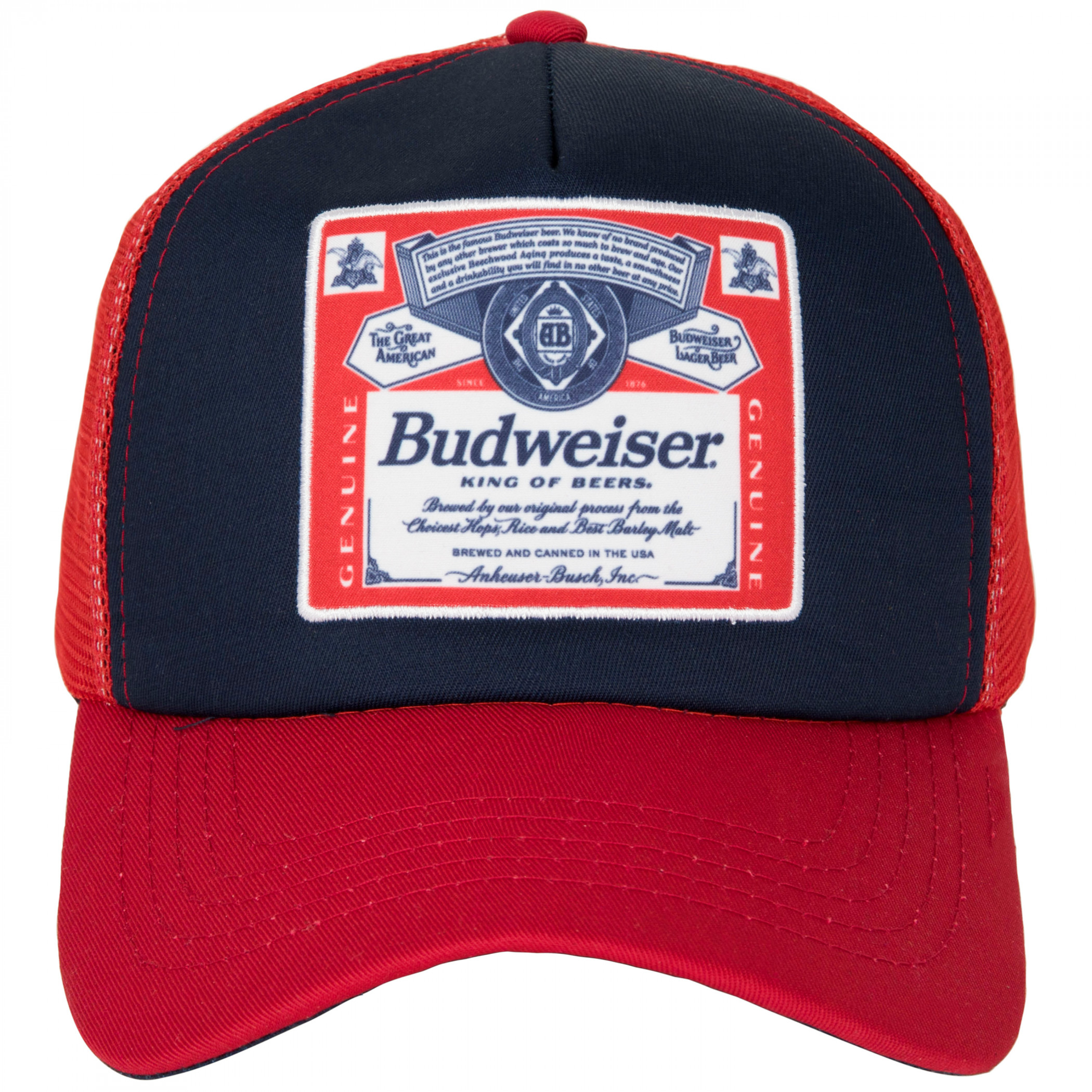 Budweiser Label Snapback Trucker Hat