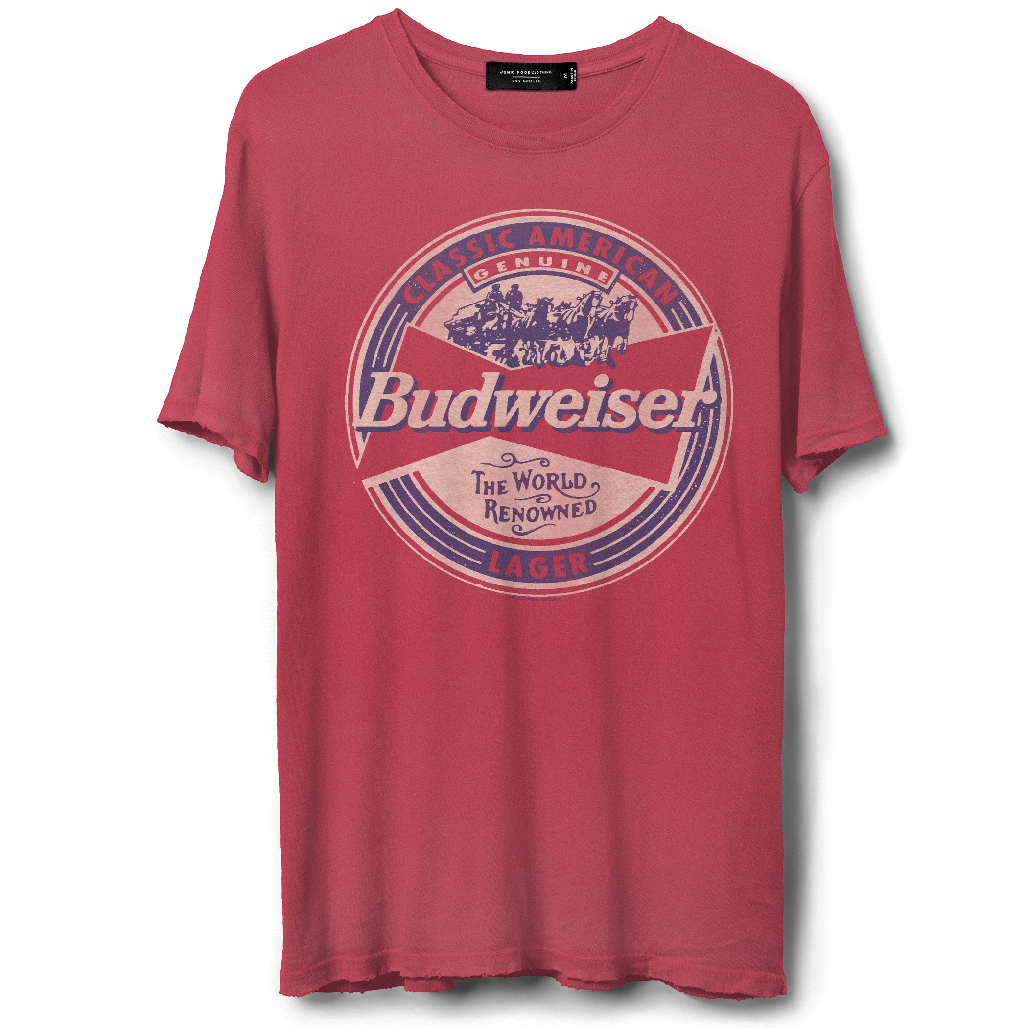 Budweiser Classic American Logo T-Shirt by Junk Food