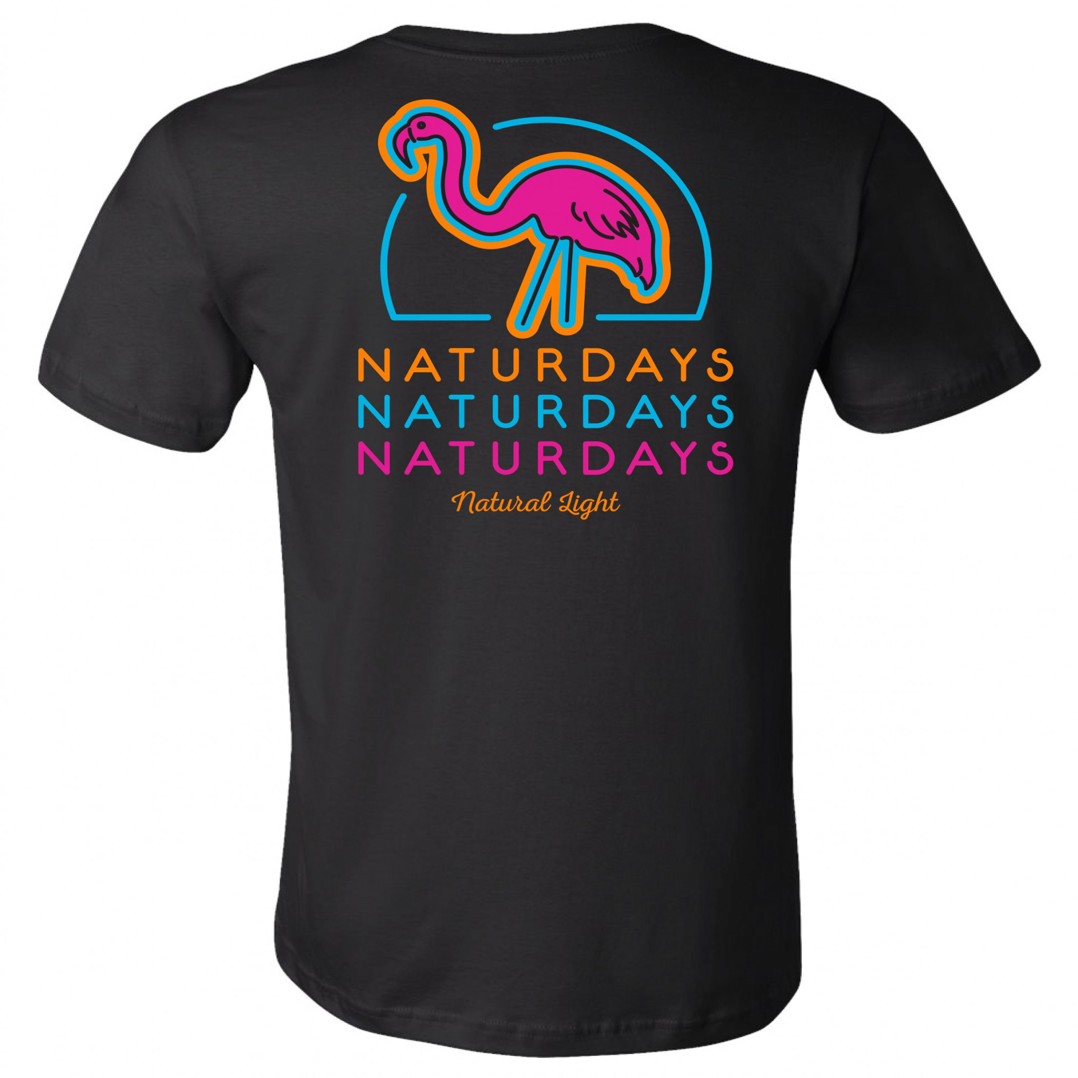 Natural Light Naturdays Neon Flamingo T-Shirt