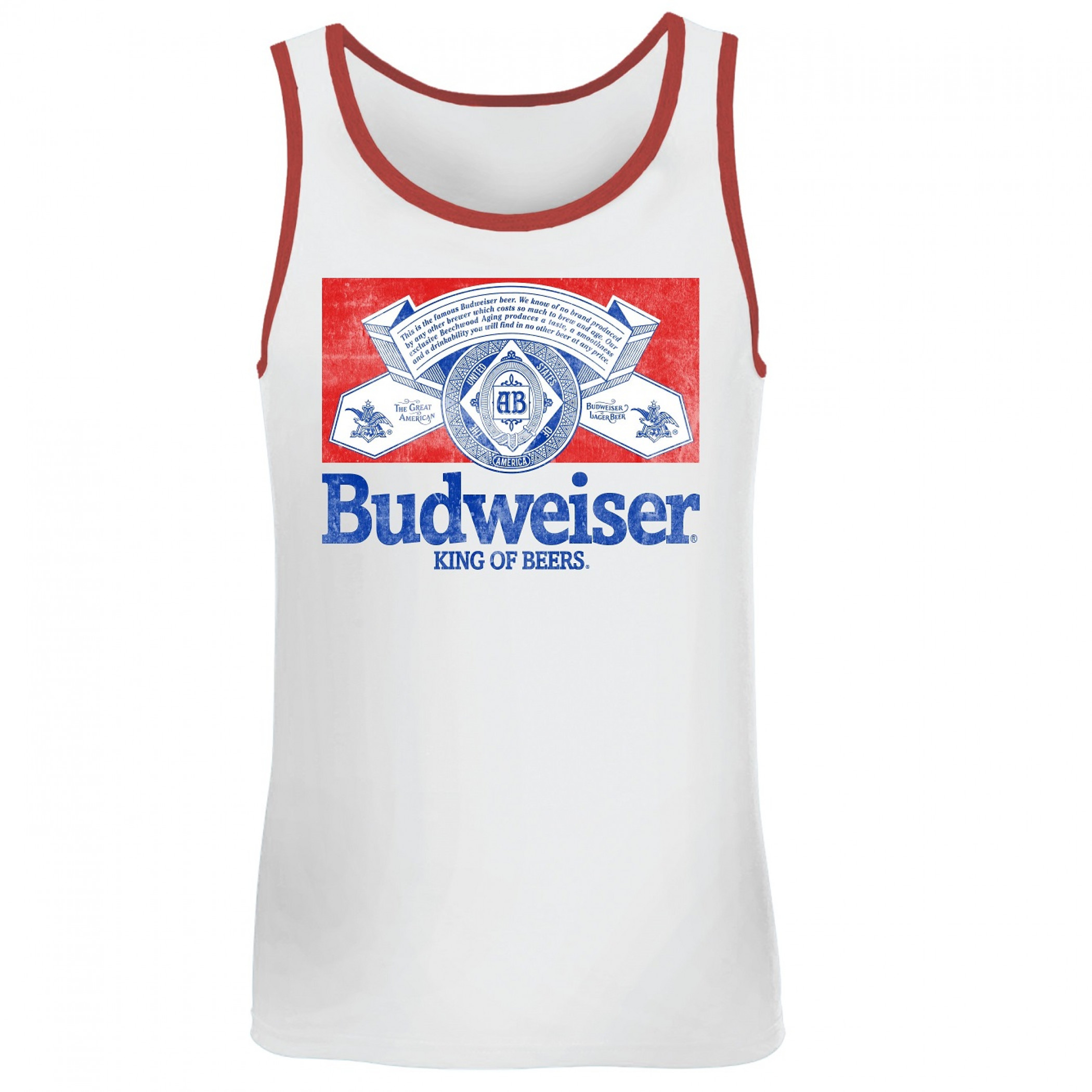 Budweiser King of Beers Red Trim Tank Top