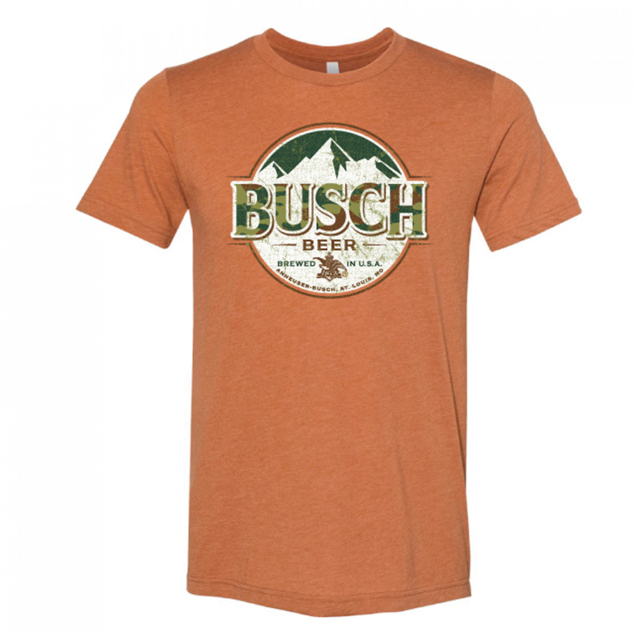 Busch Beer Camo Logo Hunter Orange T-Shirt