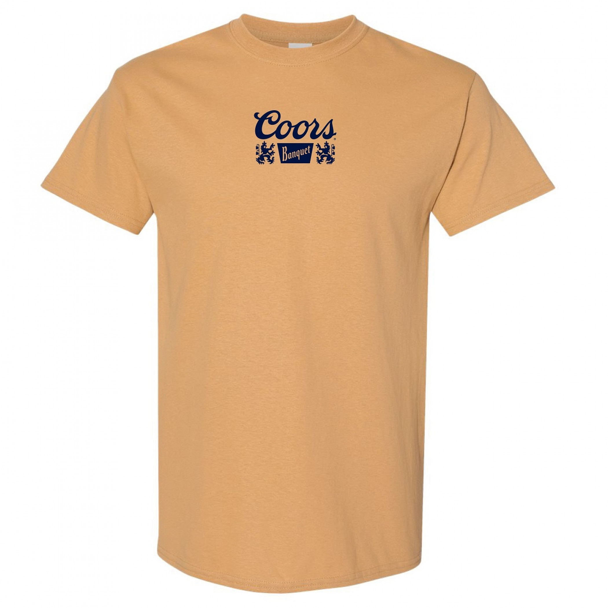 Coors Banquet Embroidered Logo Old Gold T-Shirt