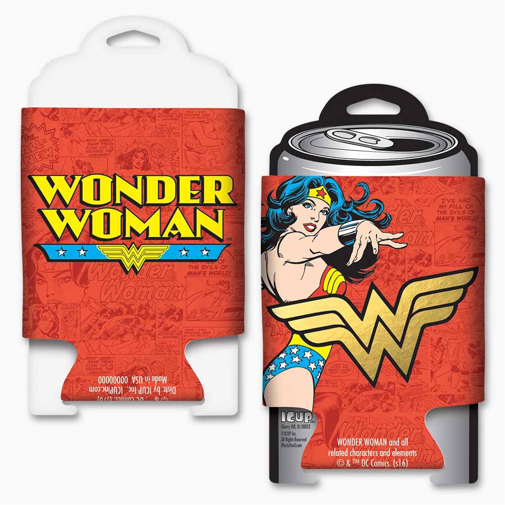 Wonder Woman Foil Can Cooler