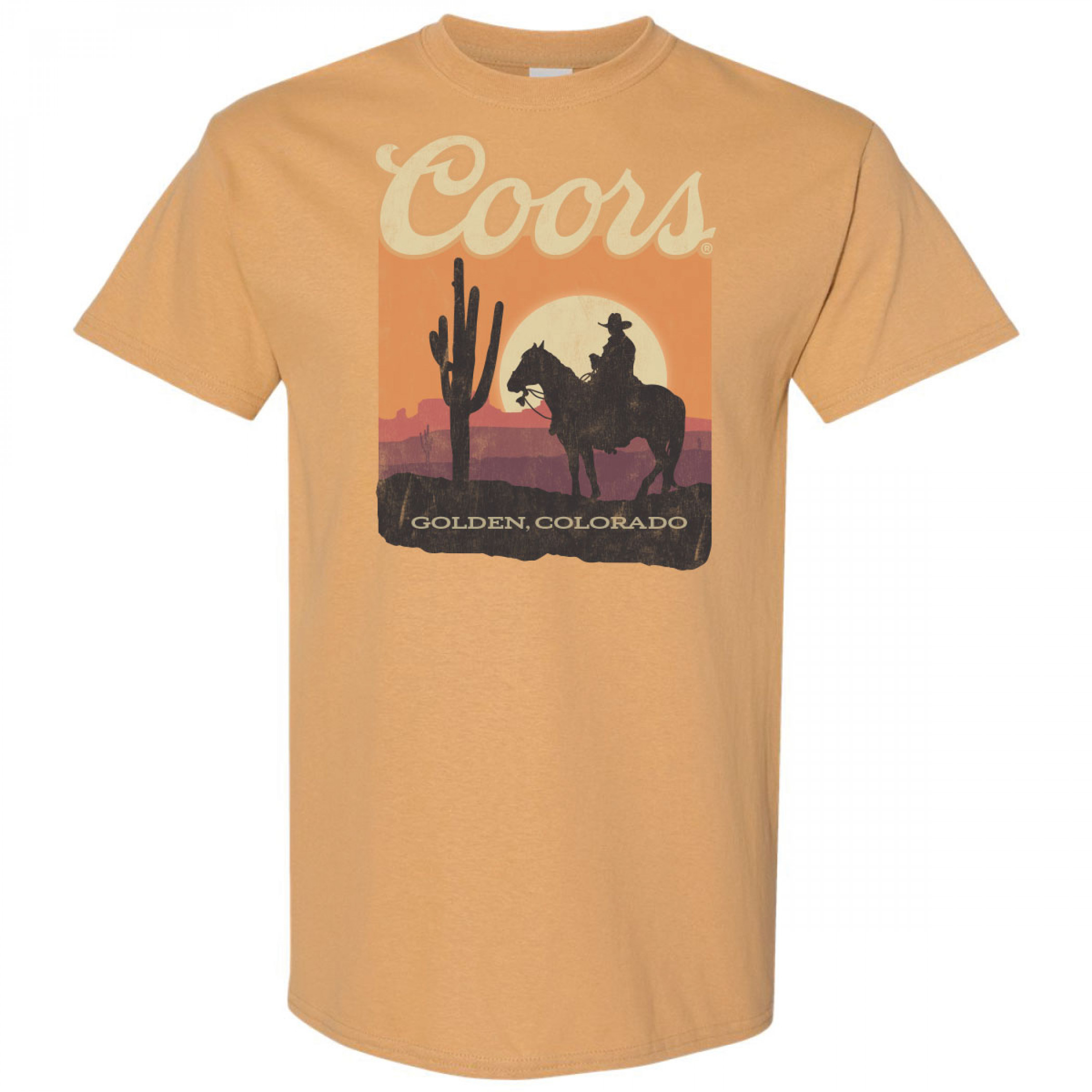 Coors Golden Colorado Western Sunset T-Shirt