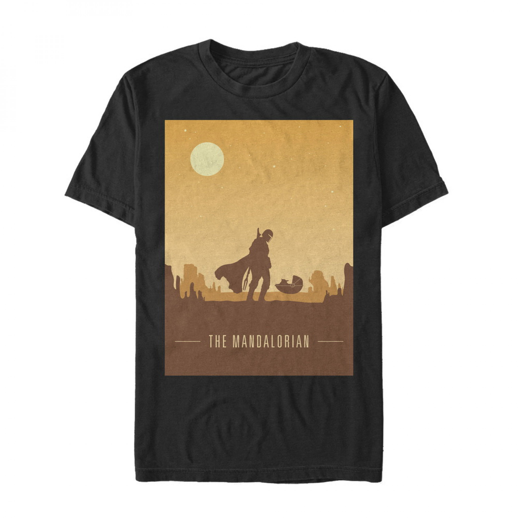 The Mandalorian Sunset The Child Black T-Shirt