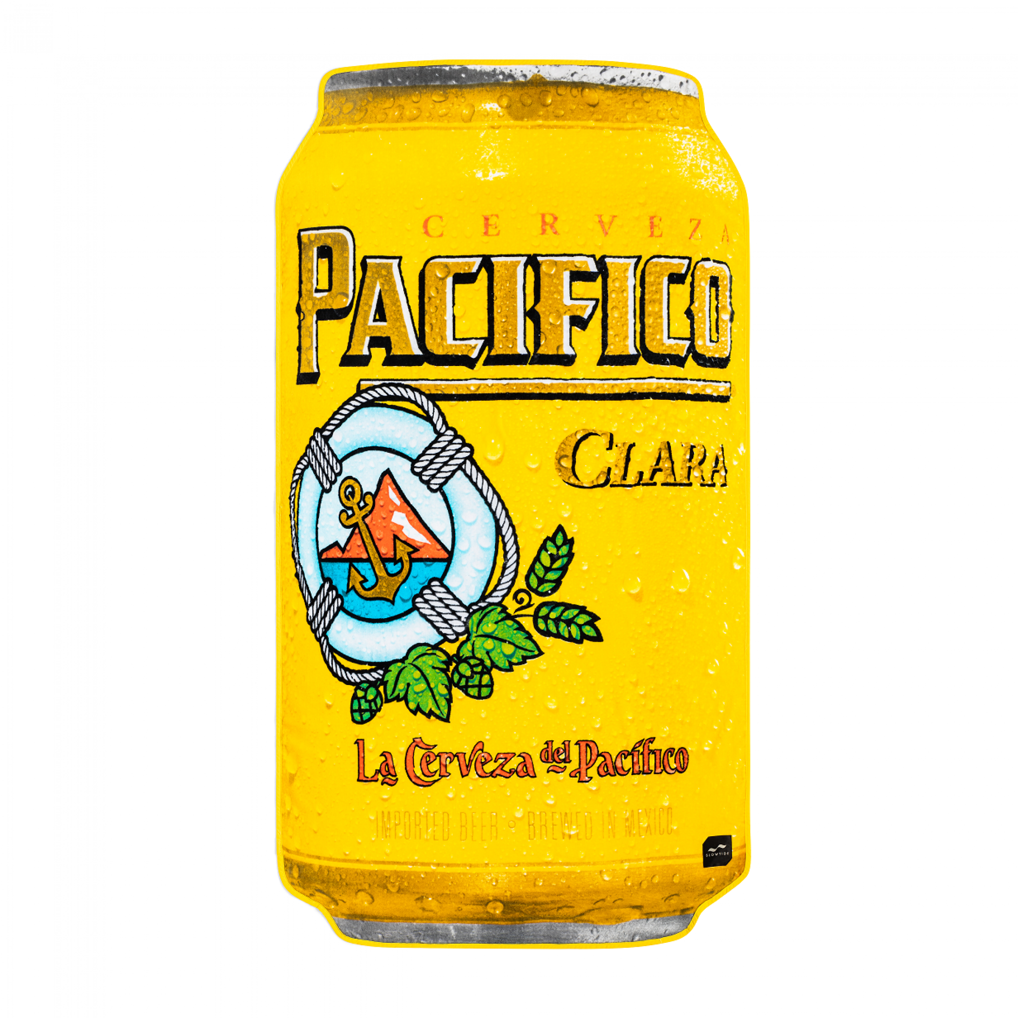 Pacifico Yellow Beer Can Shaped Beach Towel