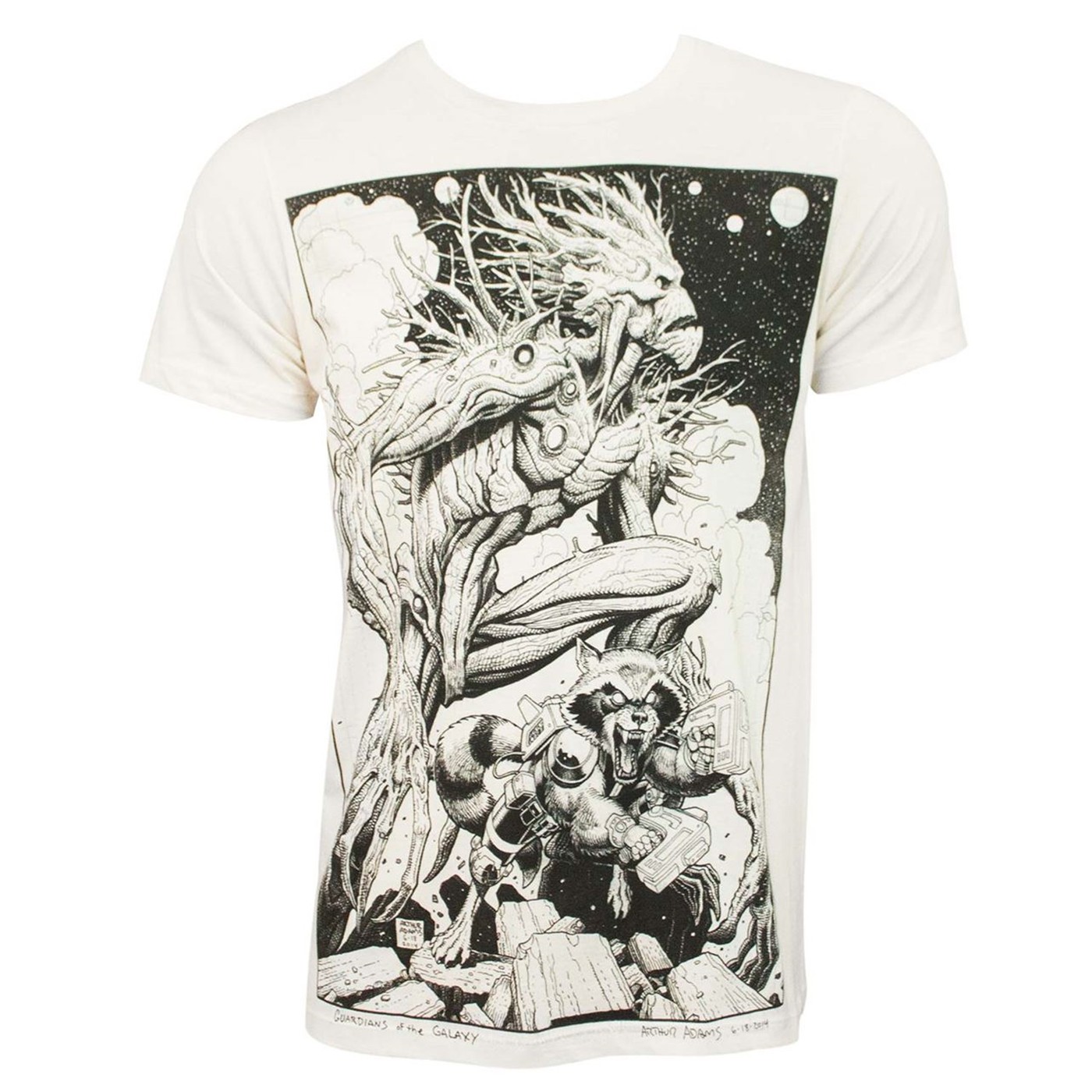 Guardians of the Galaxy Groot & Rocket Sketch 30single T-Shirt