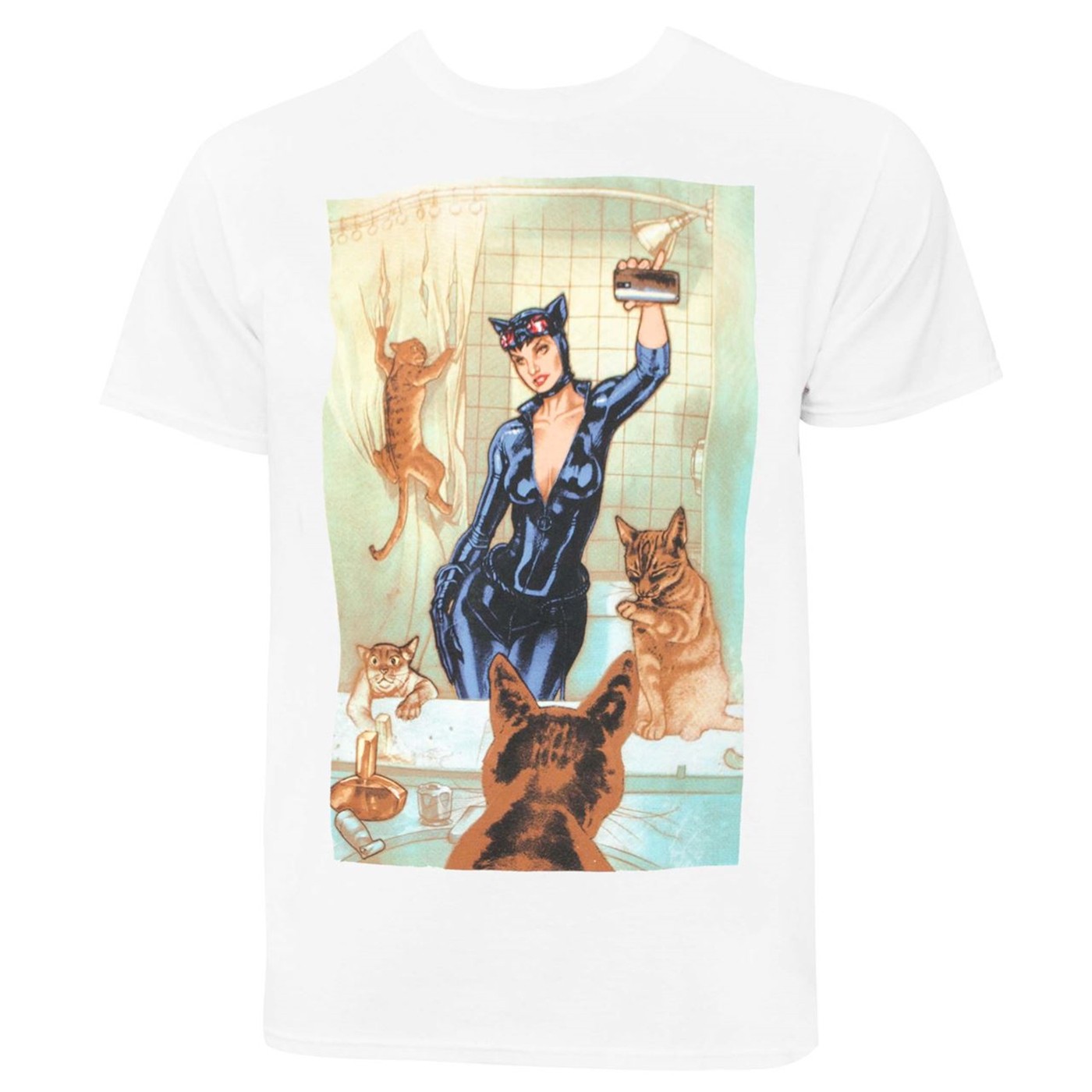 Catwoman Selfie Comic Men's T-Shirt