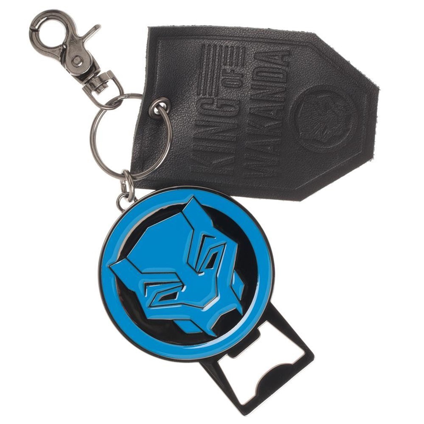 Black Panther Premium Bottle Opener and Leather Key Ring