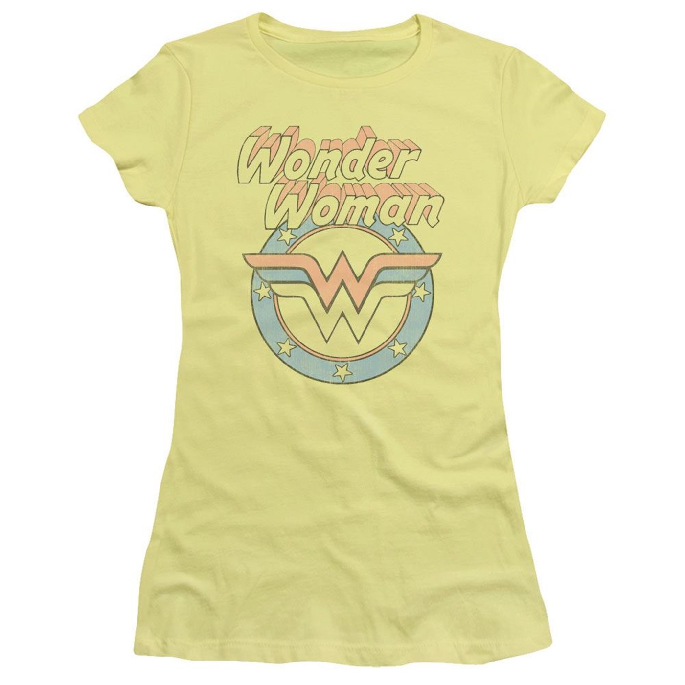 Wonder Woman Vintage Logo Women's Yellow T-Shirt