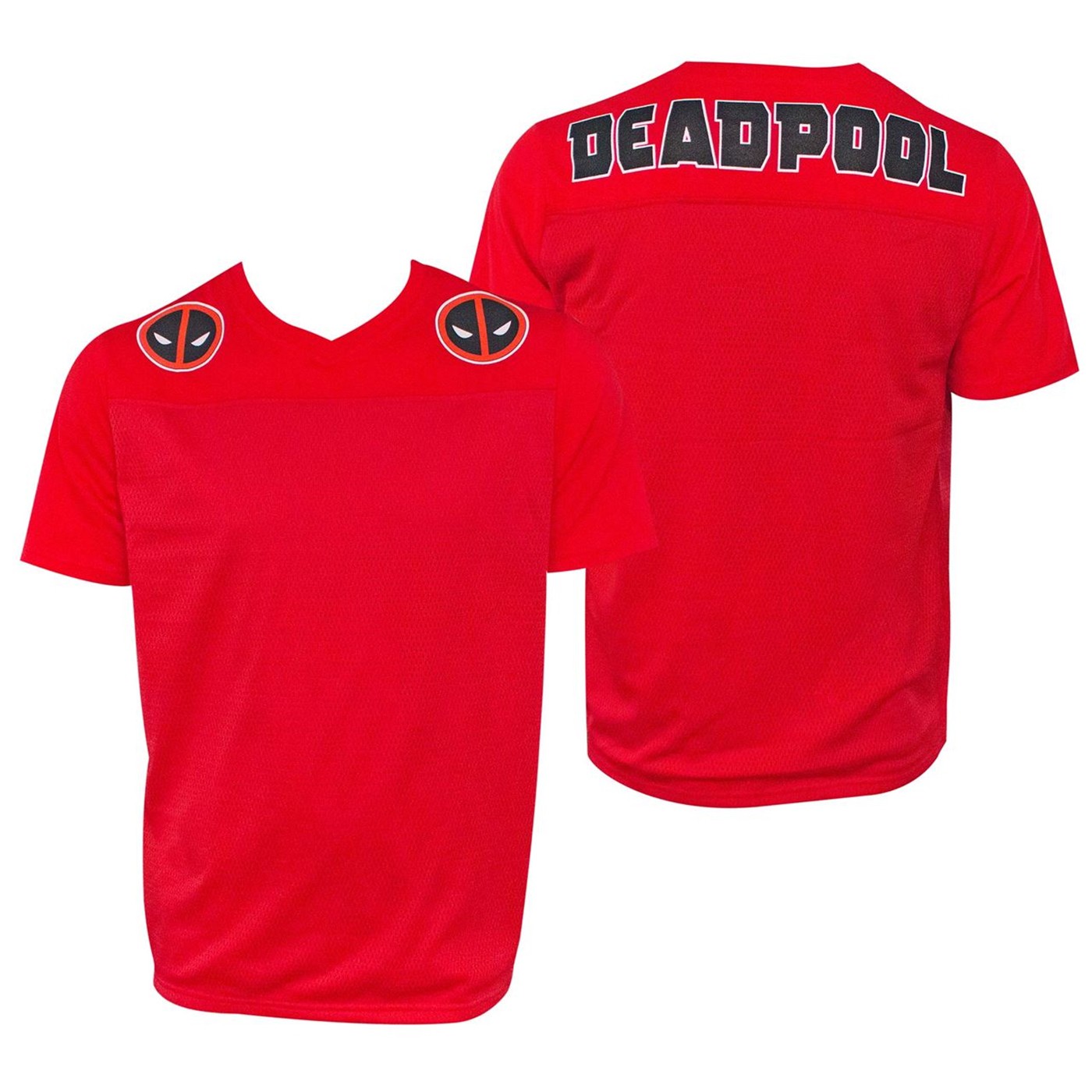 Deadpool Men's Red Football Jersey T-Shirt