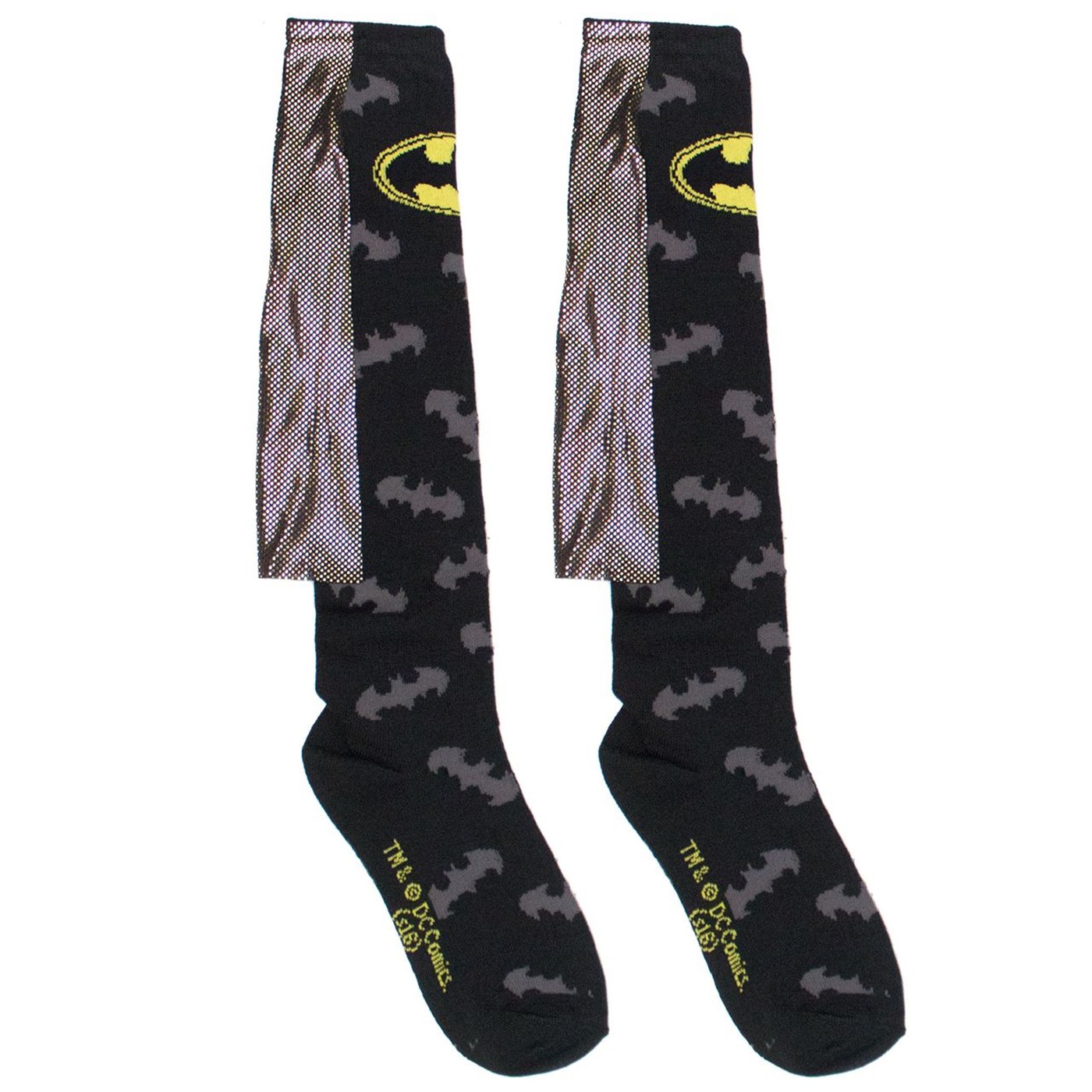 Batman Gold Foil Caped Knee High Women's Socks