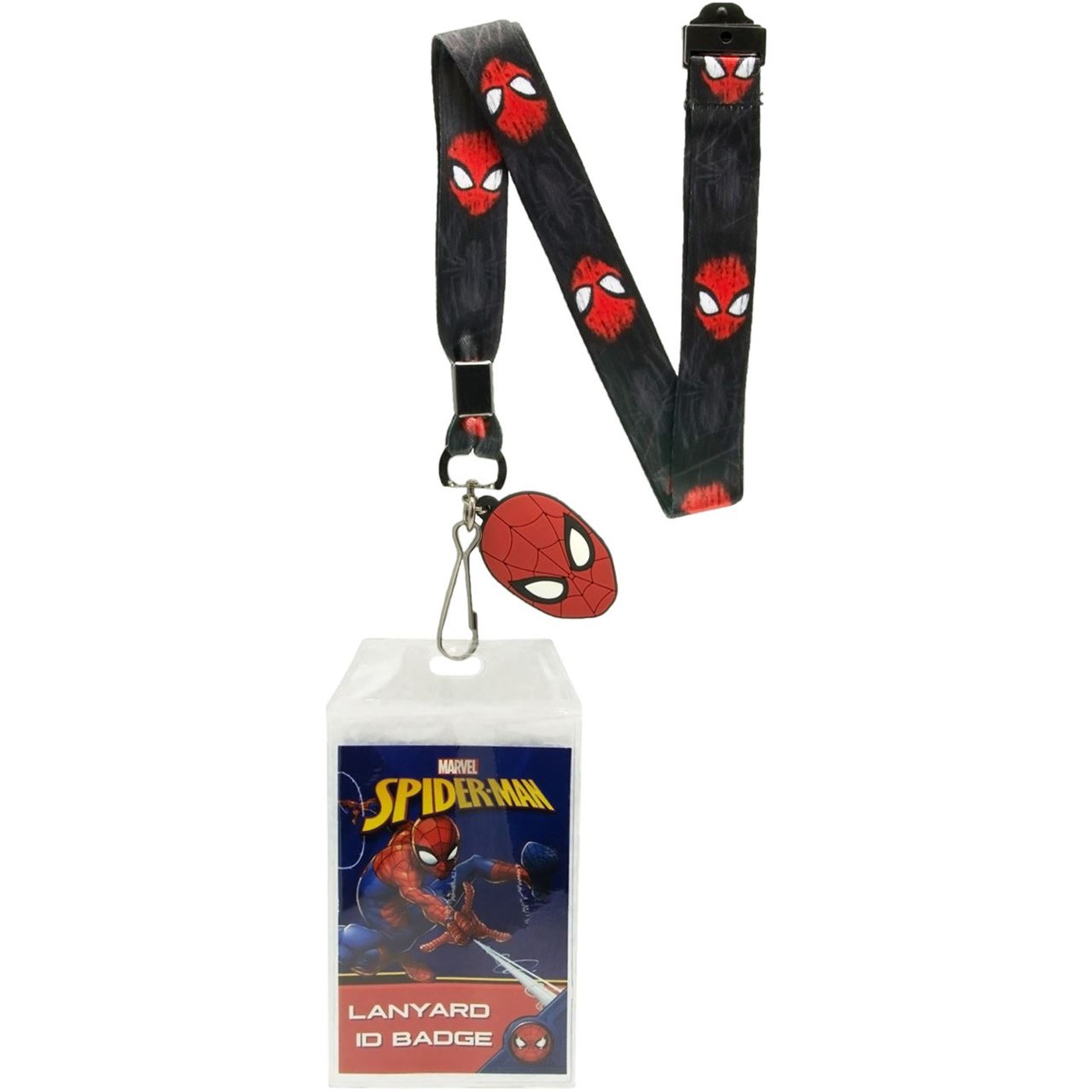 Spiderman Lanyard With Badge and Rubber Charm