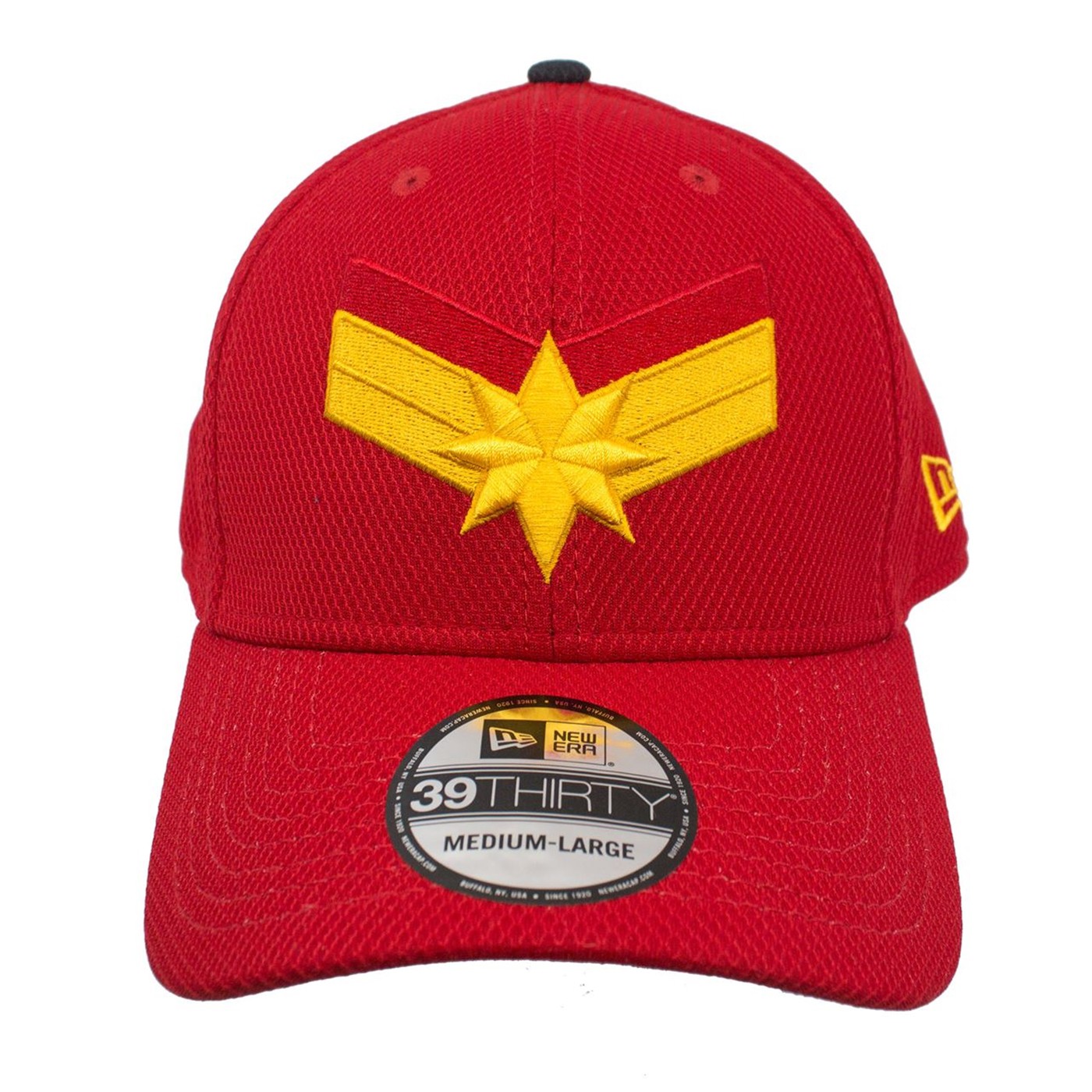 Captain Marvel Scarlet Red New Era 39Thirty Flex Fit Hat