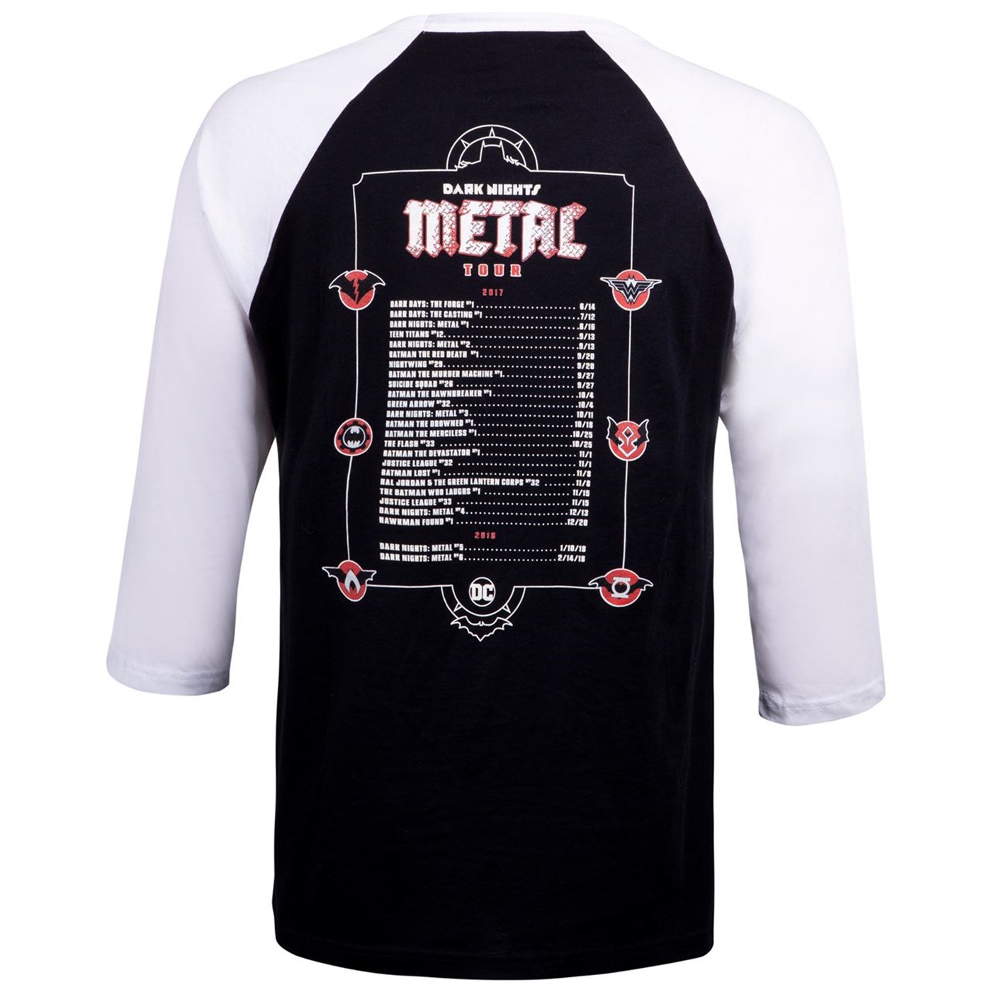 Dark Nights: Metal Tour by Greg Capullo DC Men's Baseball Shirt
