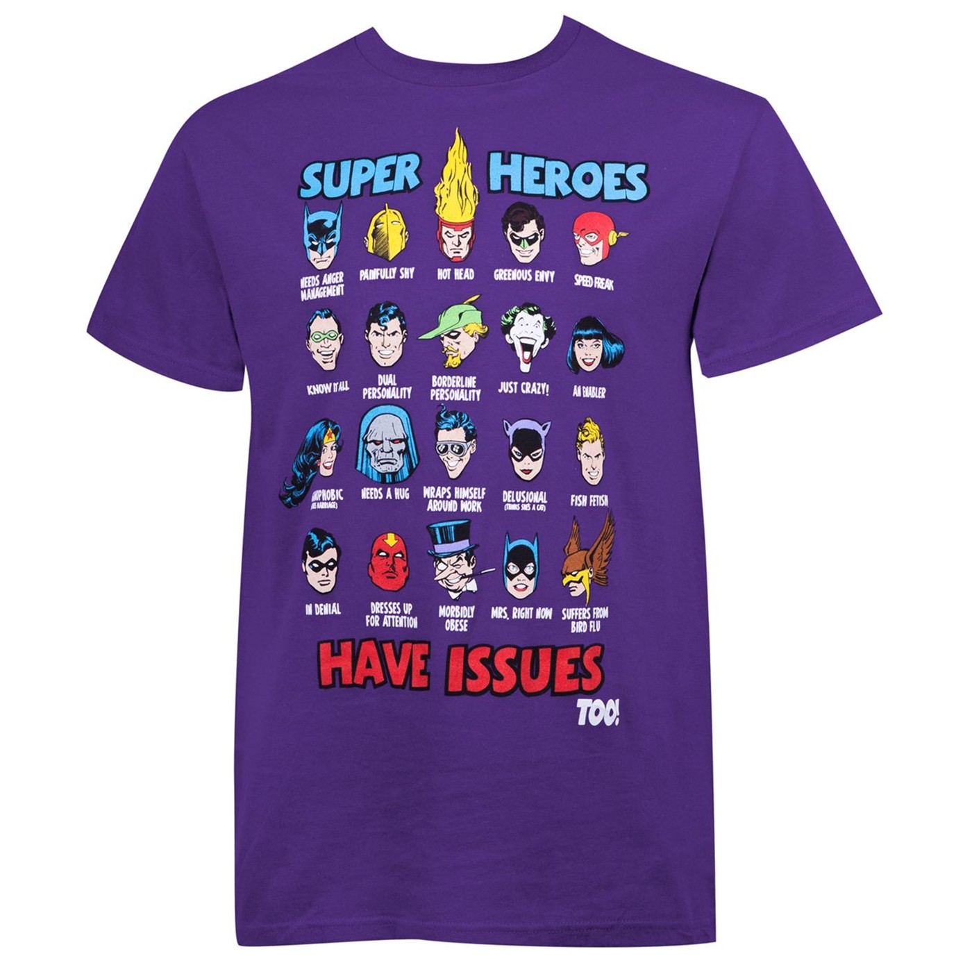 DC Comics Superheroes Have Issues Men's T-Shirt