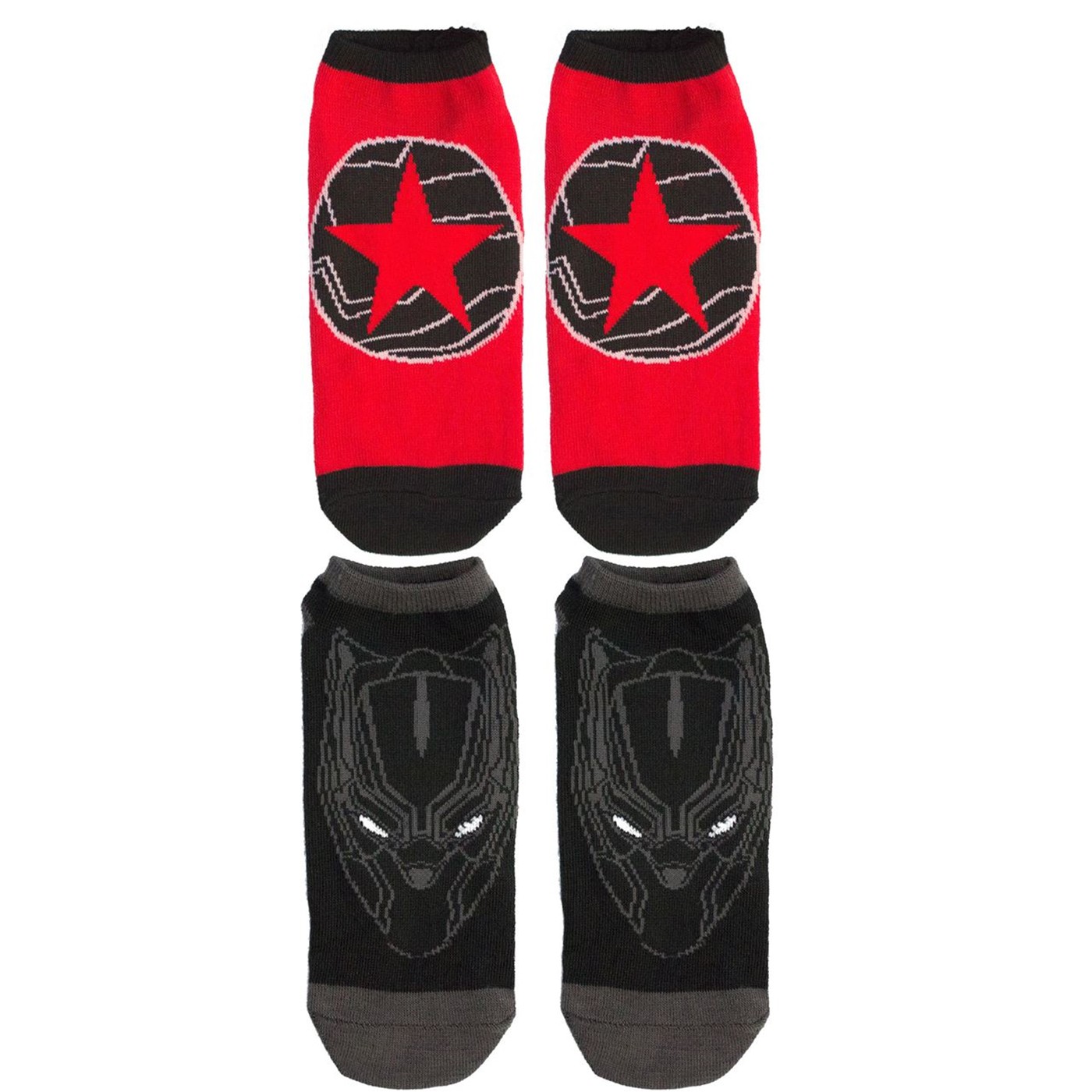 Black Panther and Winter Soldier 2-pack Women's Ankle socks