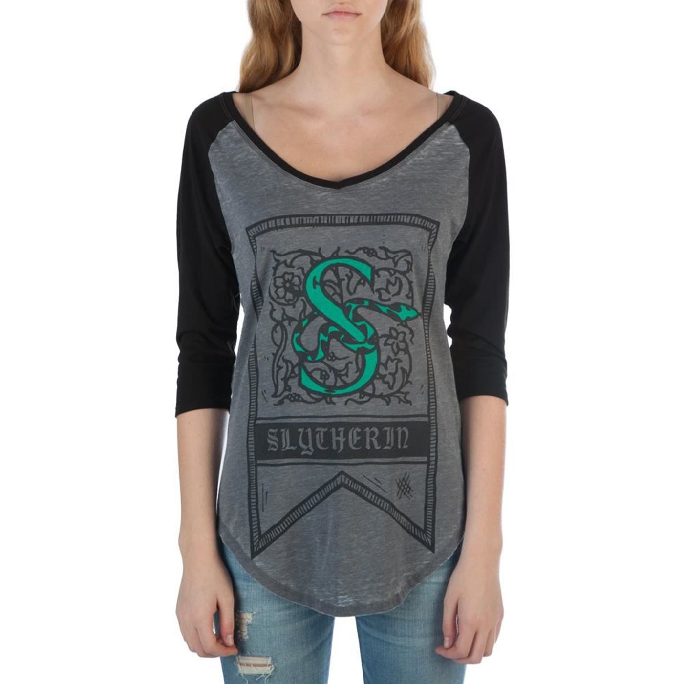 Harry Potter Slytherin Women's Baseball T-Shirt