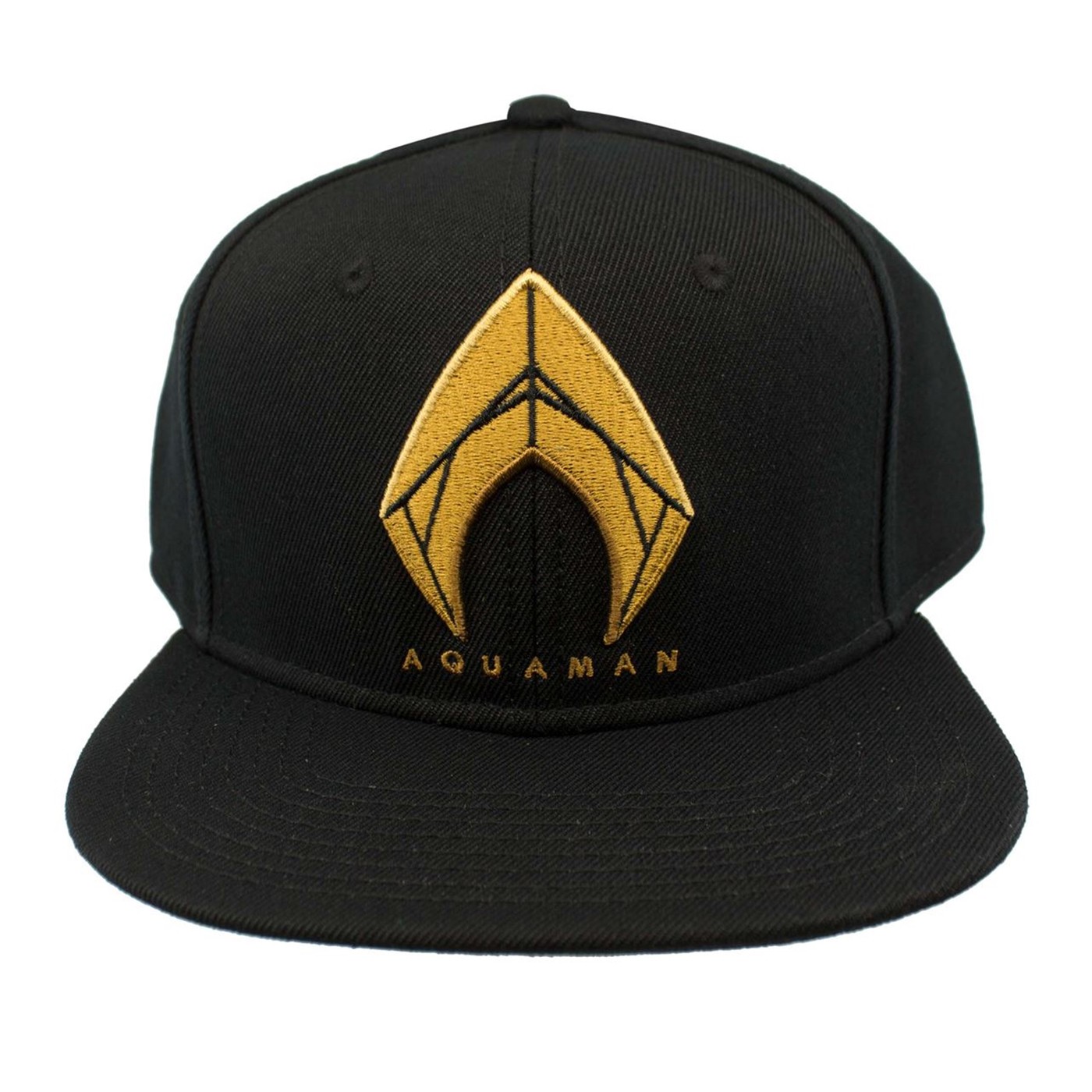 Aquaman Icon Embroidered Snapback Flatbill Hat