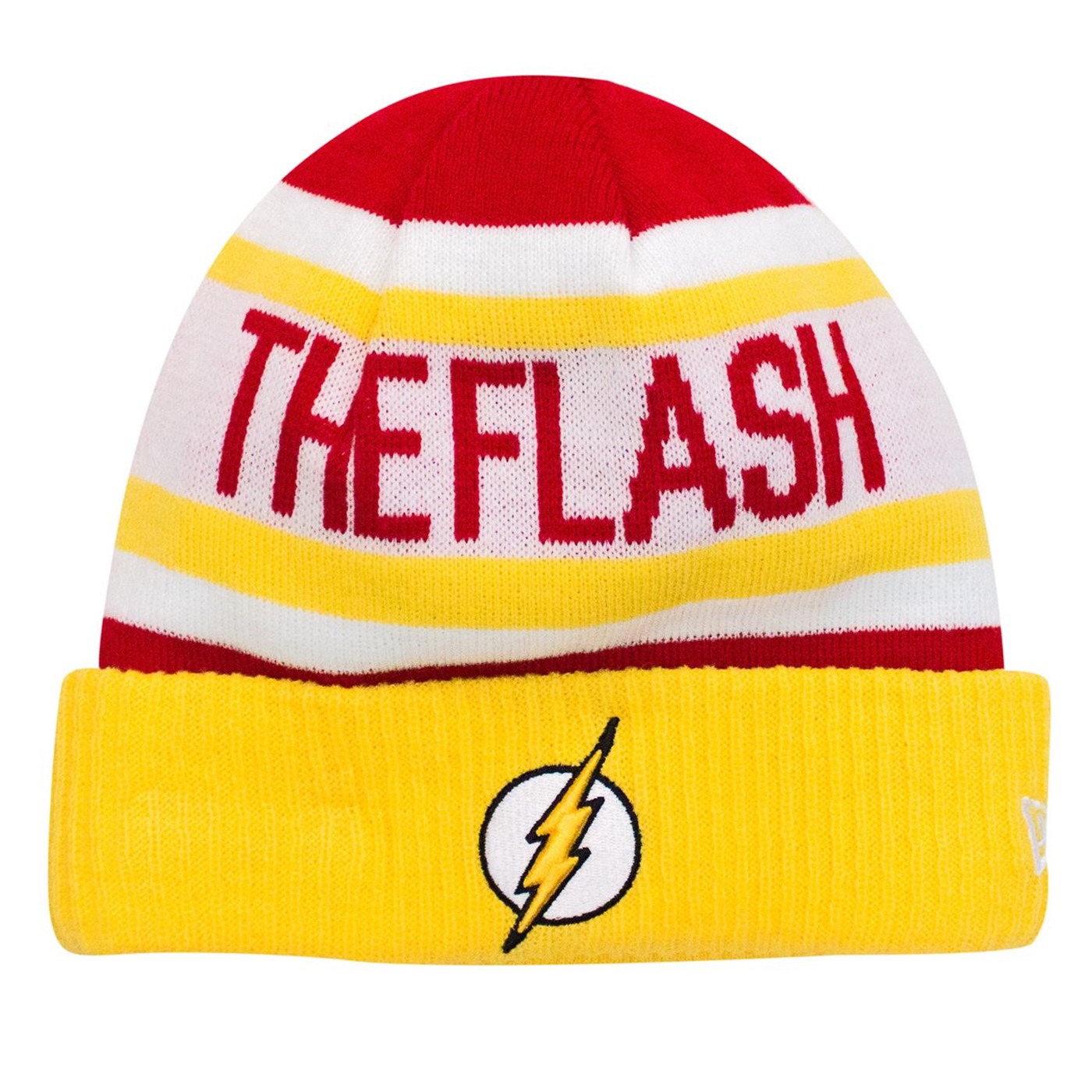 The Flash Symbol Yellow New Era Cuffed Beanie