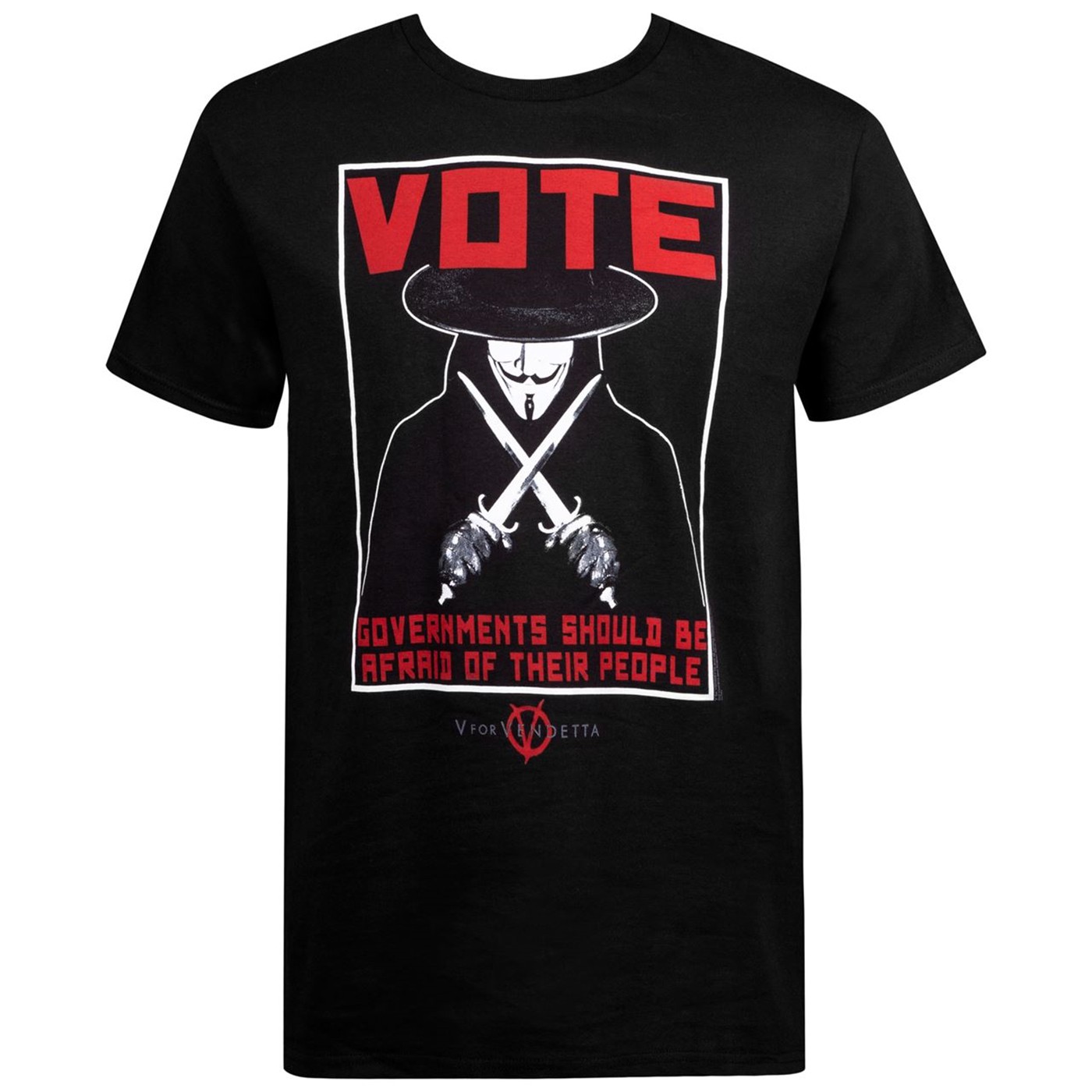 V for Vendetta Vote Poster Men's T-Shirt