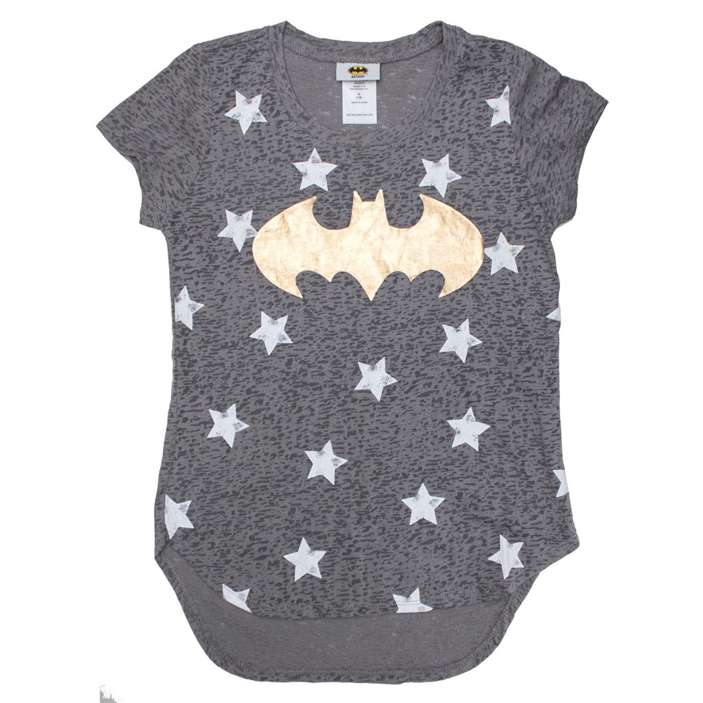 Batman Gold Stars DC Girl's T-shirt