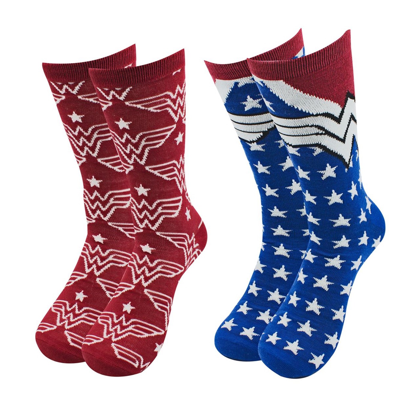 Wonder Woman Stars and Symbols 2-pack Crew Socks