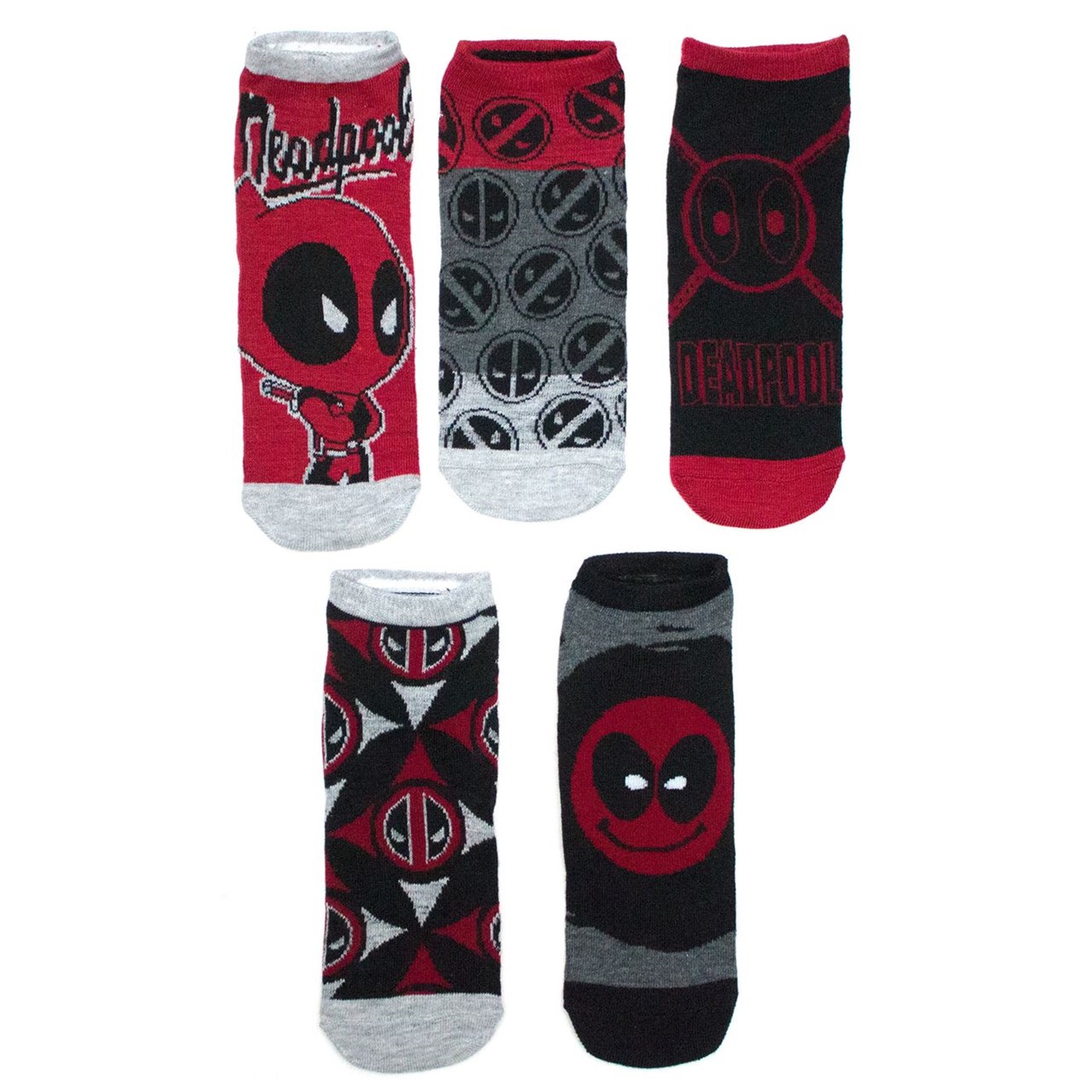 Deadpool Women's 5 Pair Low Cut Socks
