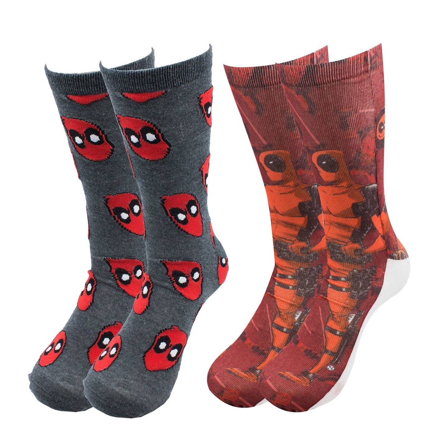 Deadpool Smiles 2-pack Crew Socks
