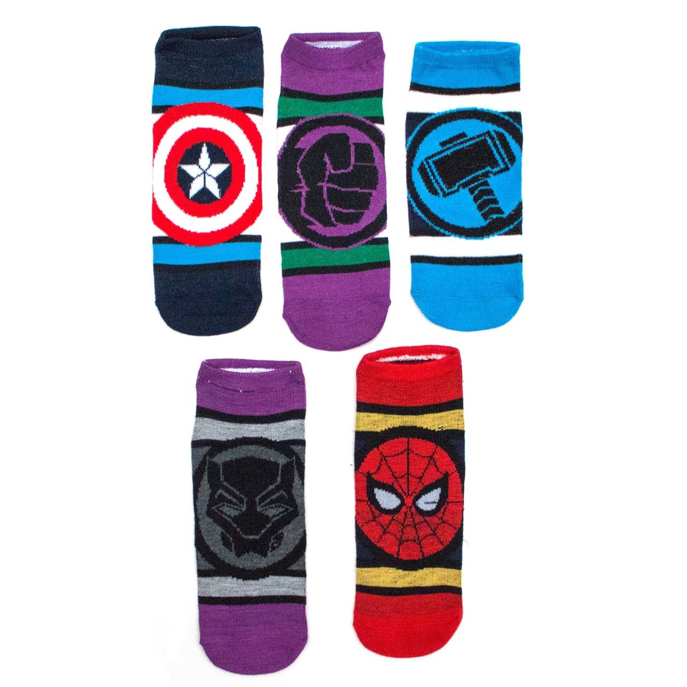 Marvel Avengers Ladies 5 Pair Pack Low Cut Socks