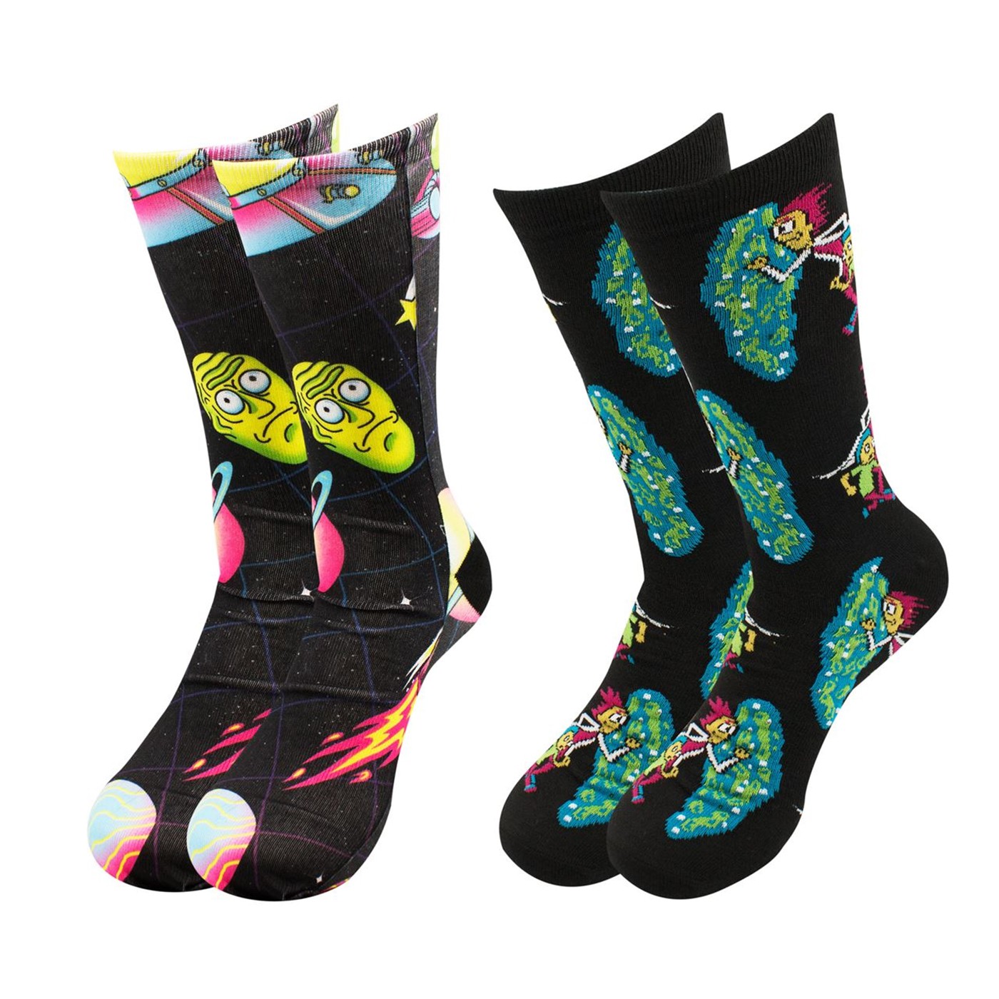 Rick and Morty Sublimated 2-pack Crew Socks