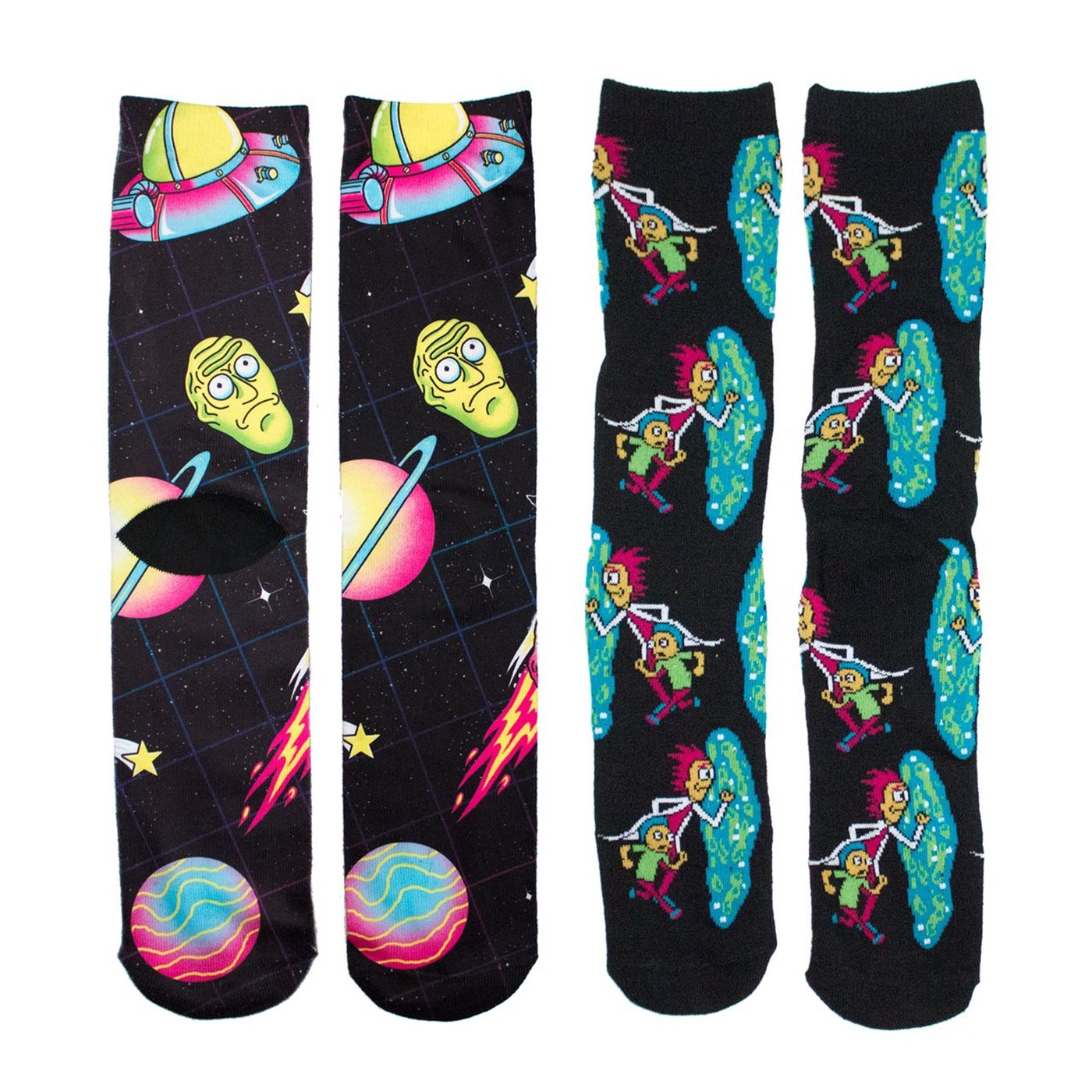 Rick and Morty Sublimated 2-pack Crew Socks