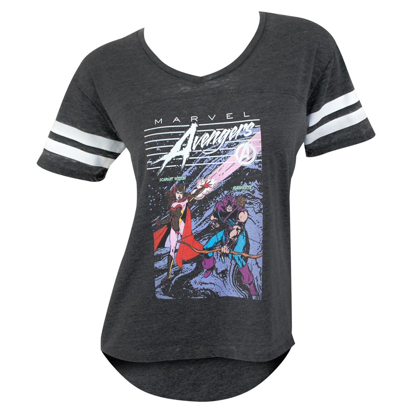 Avengers Scarlet Witch and Hawkeye Women's Jersey T-Shirt