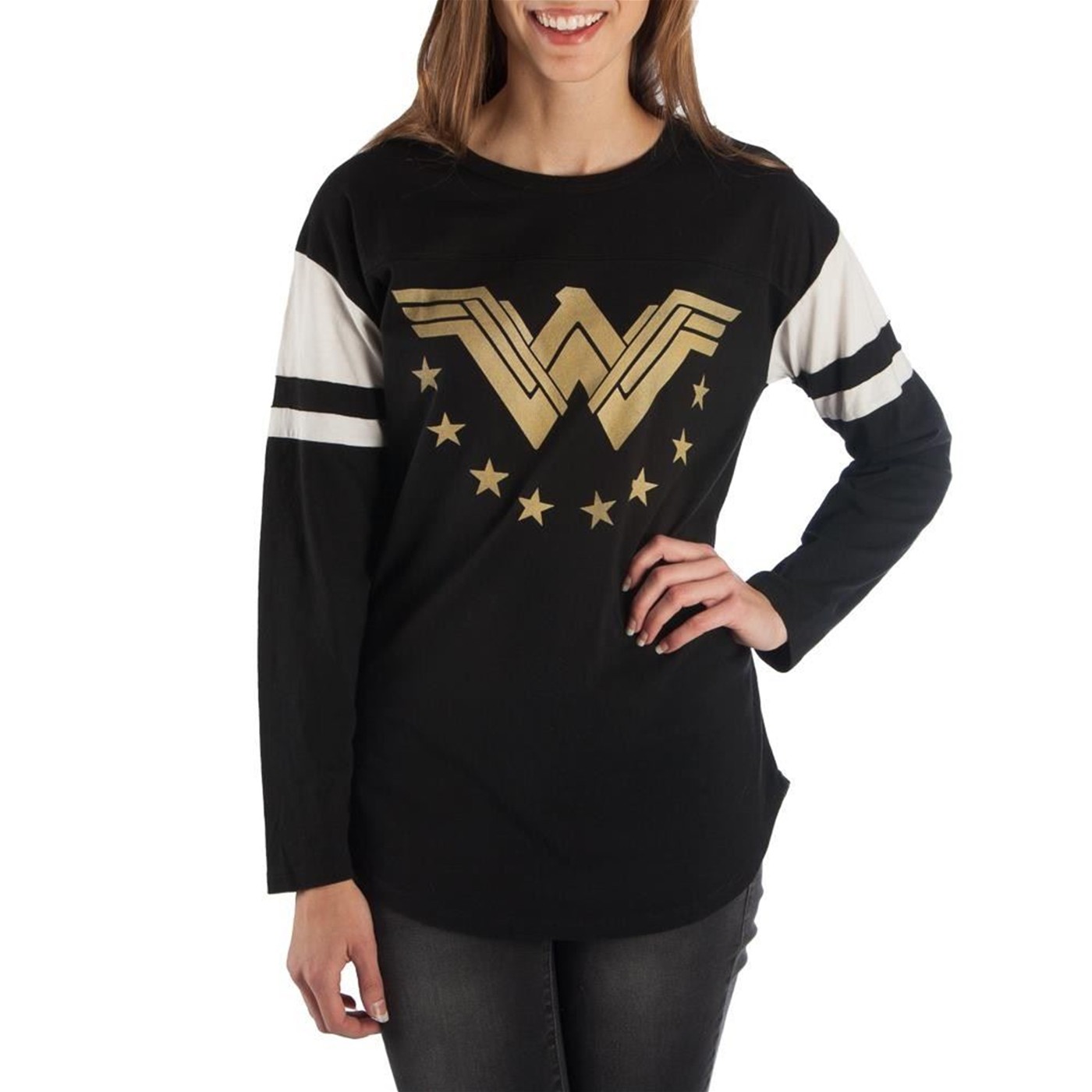 Wonder Woman Football Long Sleeve Women's T-Shirt