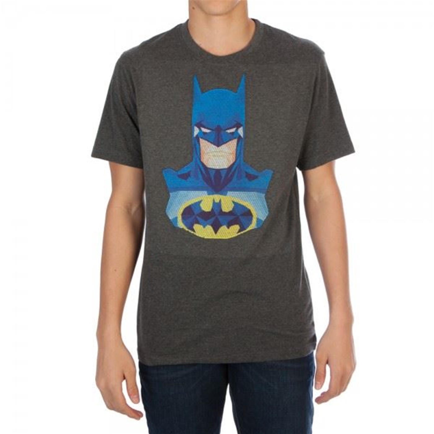 Batman Thread pixel Charcoal Men's T-Shirt