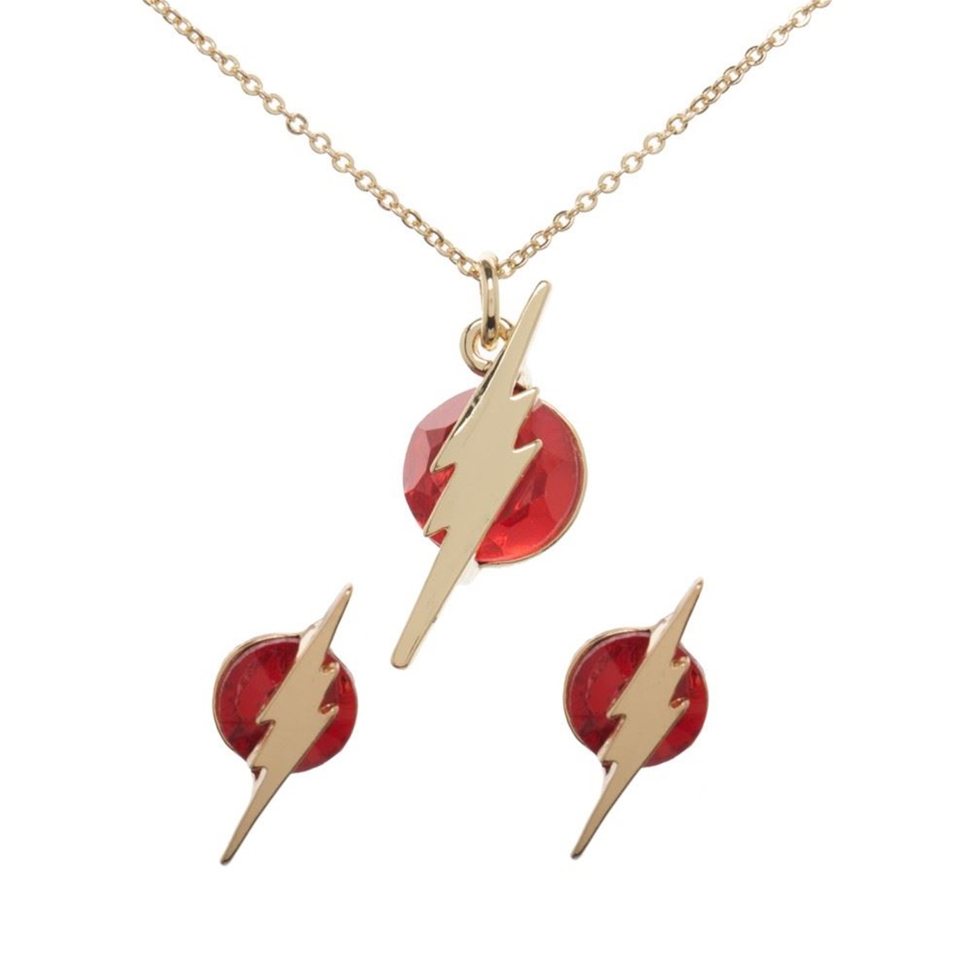 DC Comics Flash Necklace and Earring Set in Tin