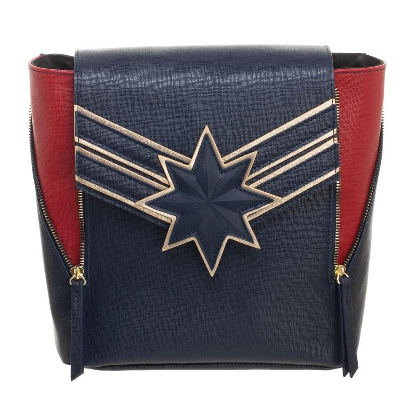 Captain Marvel Mini Backpack With Front Zip Detail
