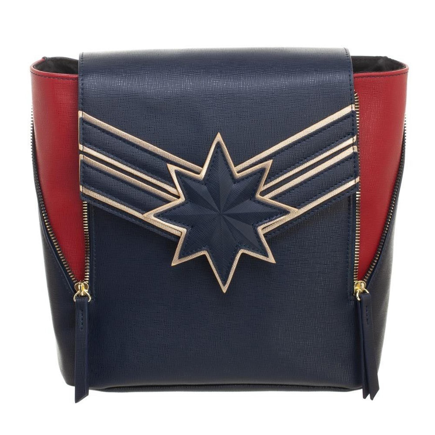 Captain Marvel Mini Backpack with Front Zip Detail