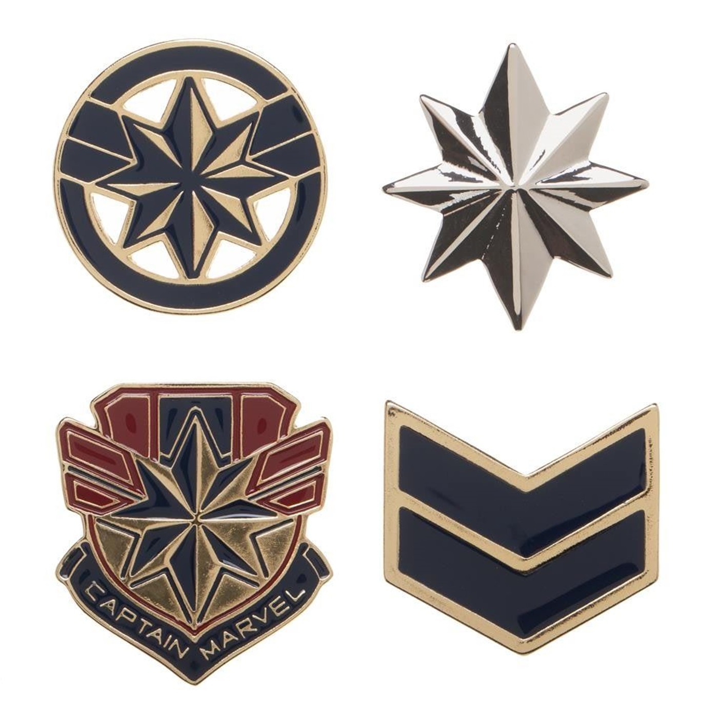 Captain Marvel Lapel Pin Set