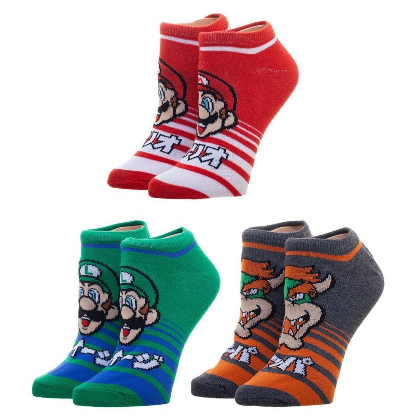 Nintendo Super Mario Three Pack Ankle Socks