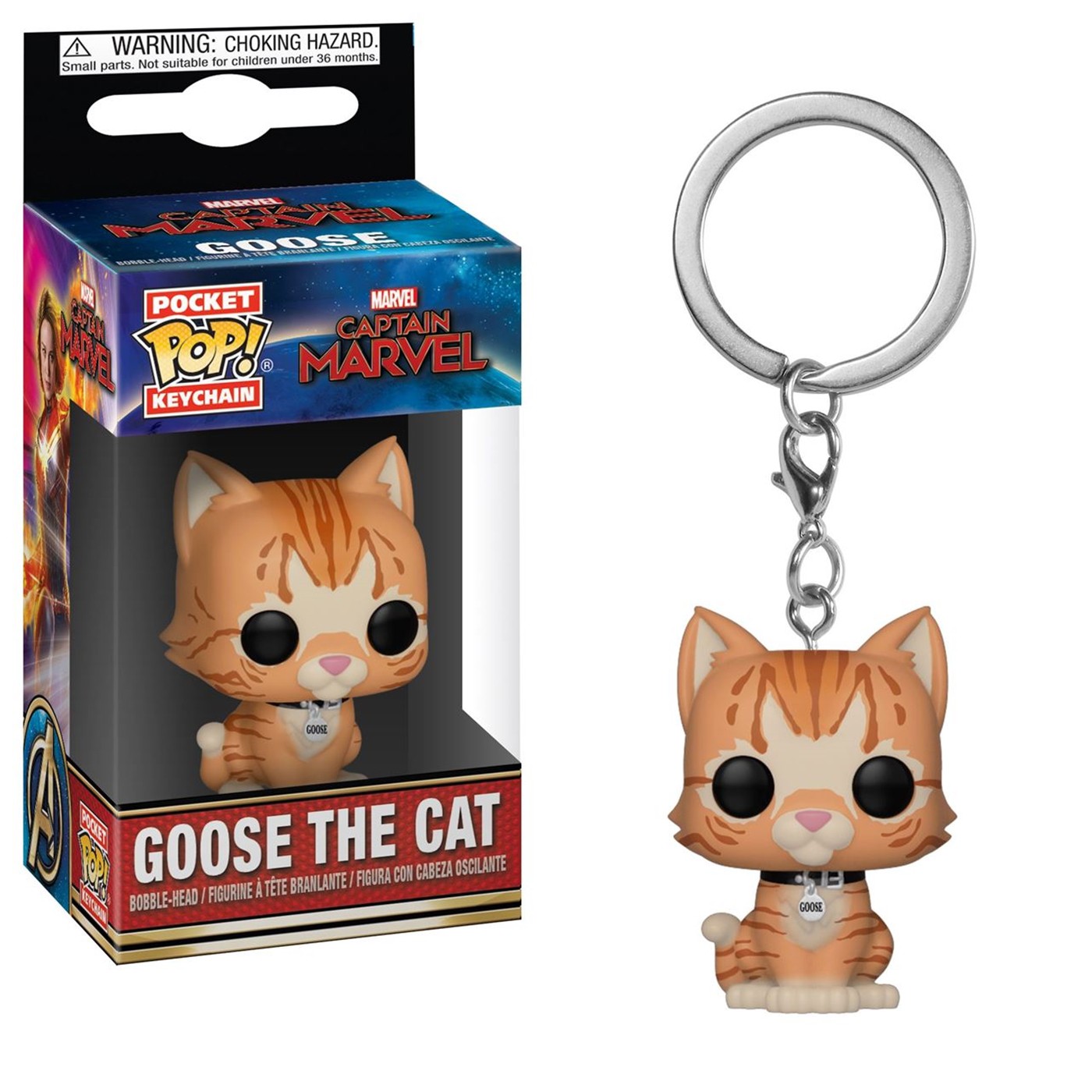Pop! Keychains: Marvel - Captain Marvel - Goose the Cat
