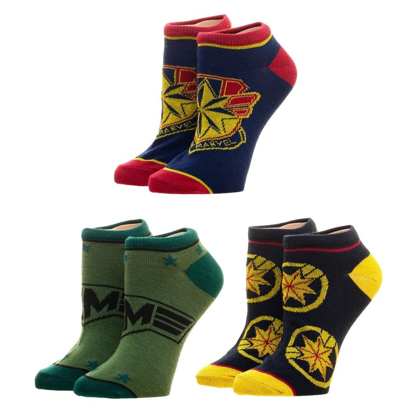 Captain Marvel 3 Pack Socks
